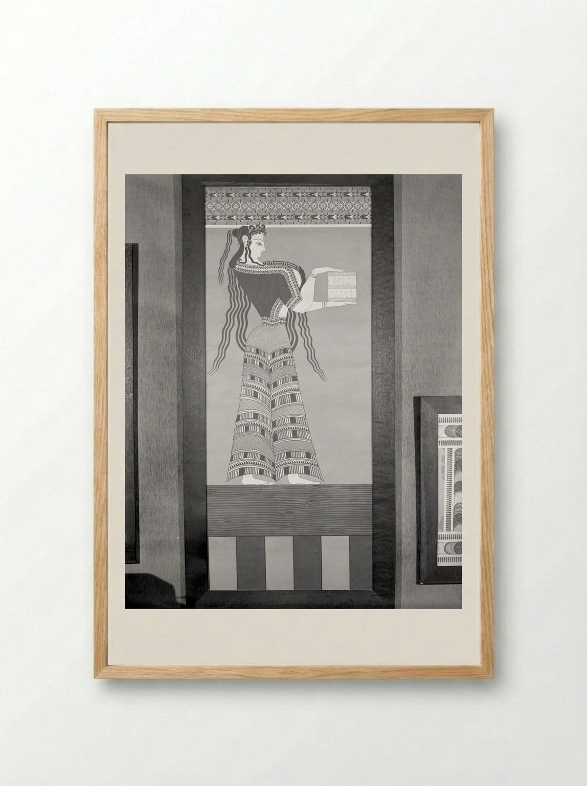 Woman Carrying a Casket - Fine Art Print - Framed Print Wood