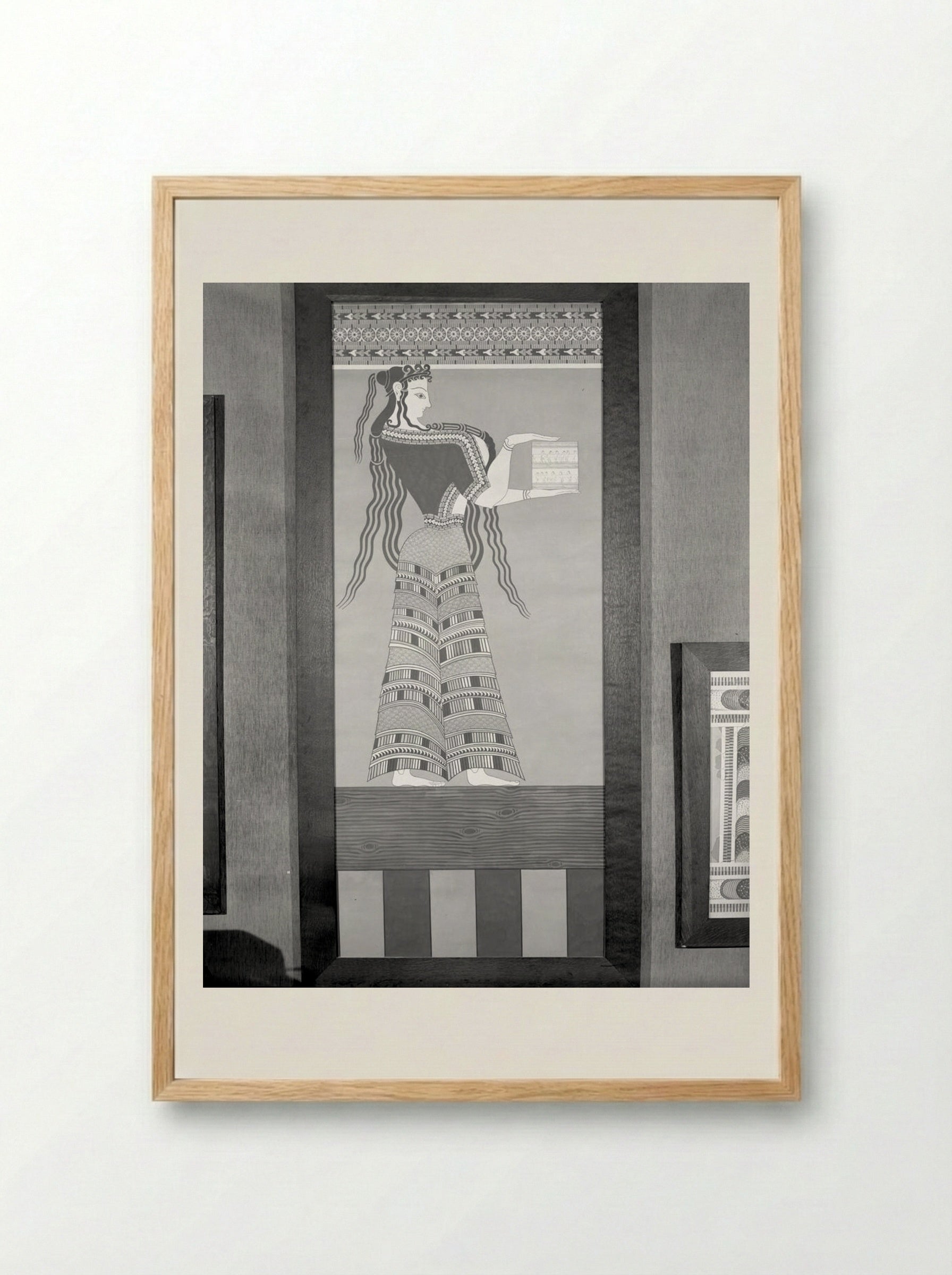 Woman Carrying a Casket - Fine Art Print - Framed Print Wood