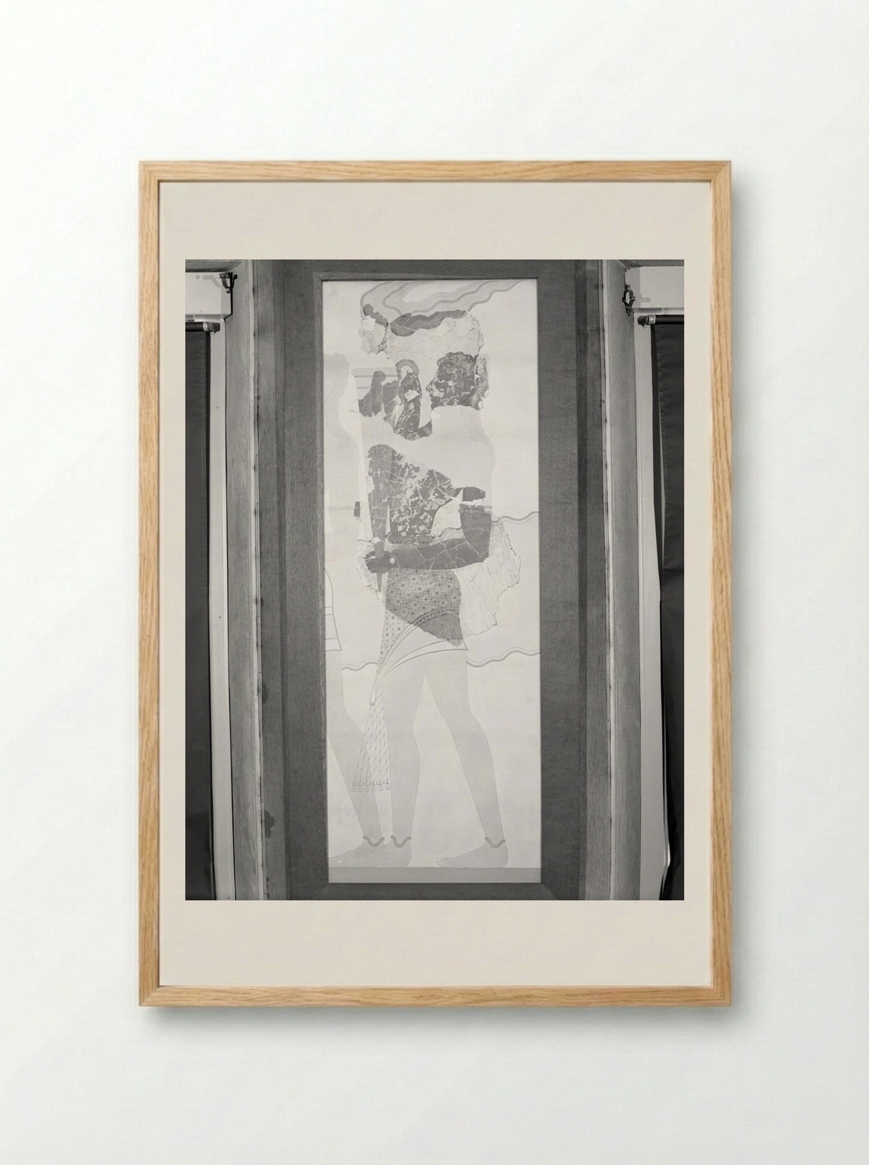 Cup Bearer (after a fresco from the Palace of Knossos, Crete) - Fine Art Print - Framed Print Wood