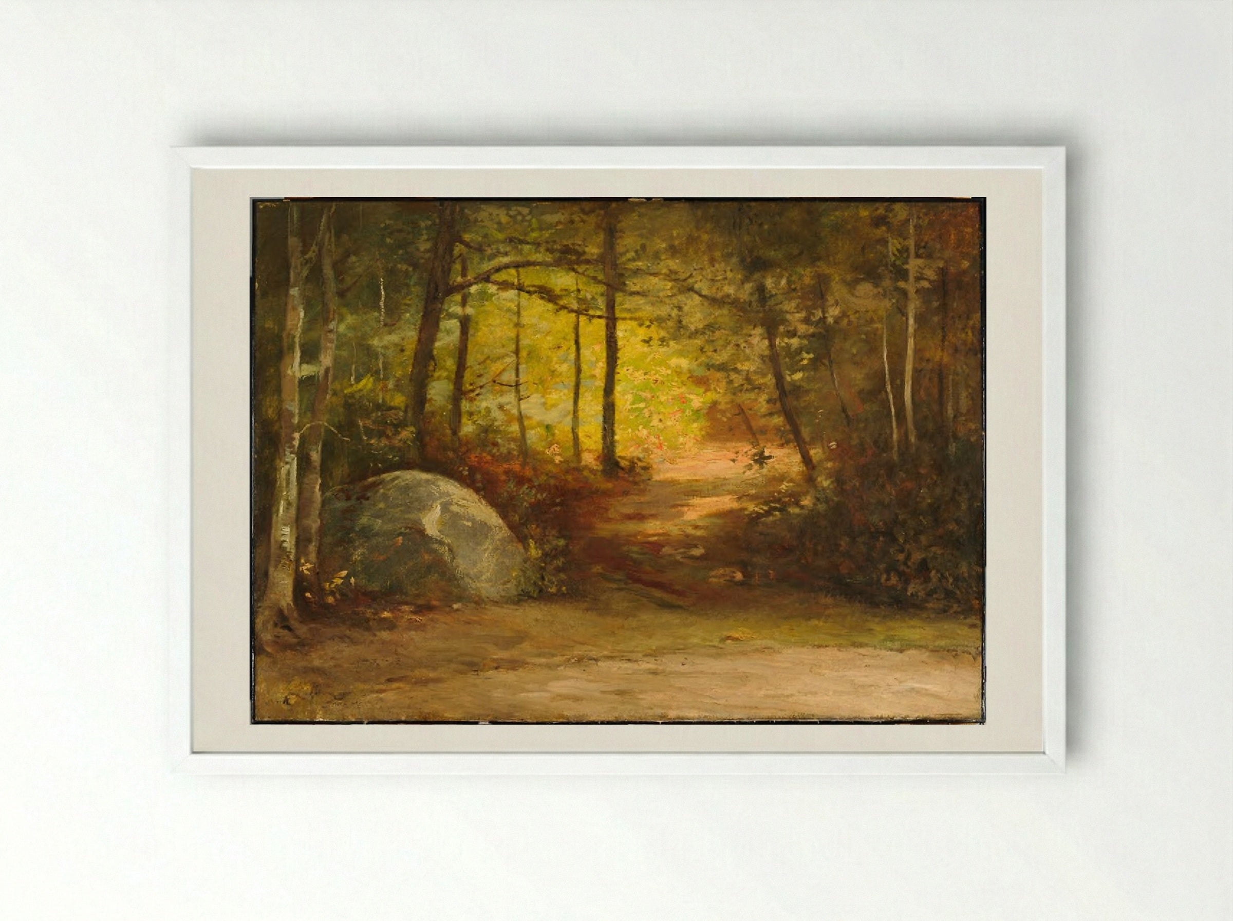 The Gypsies' Parlor - William Morris Hunt - Framed Print White