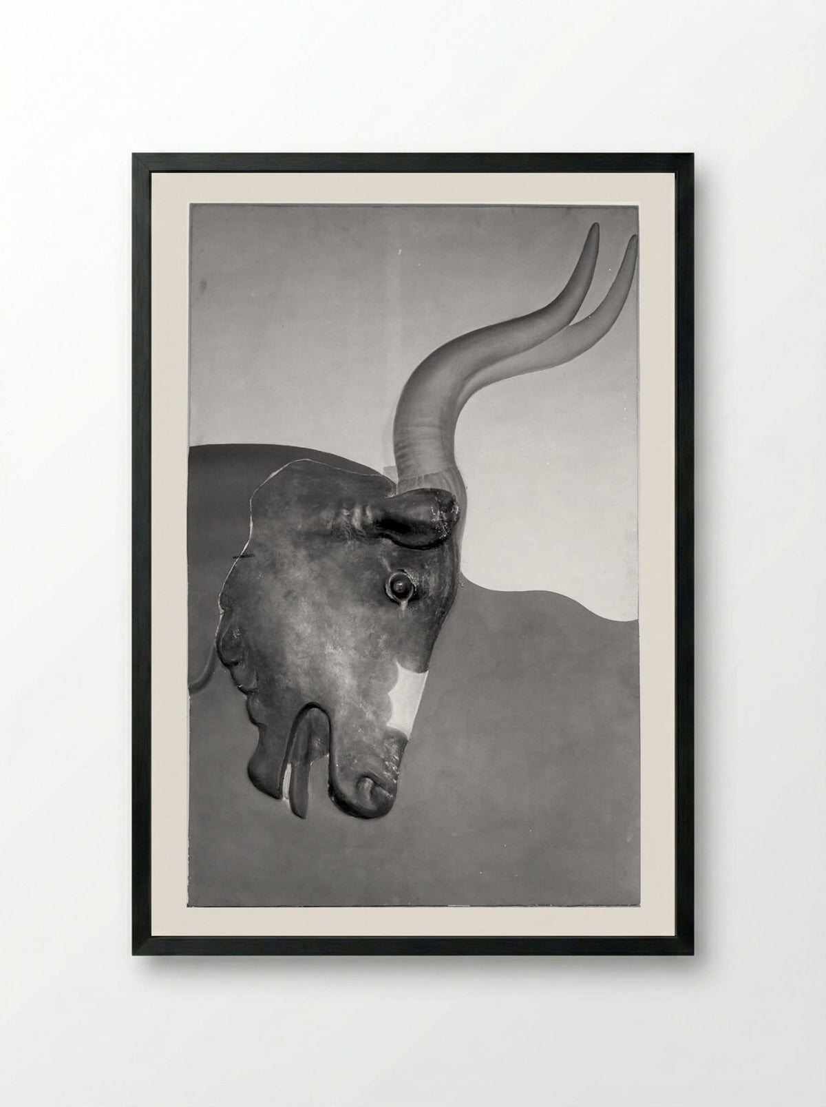 Untitled (Bull Relief and Fresco Reproduction) - Solis Prints - Framed Print Black