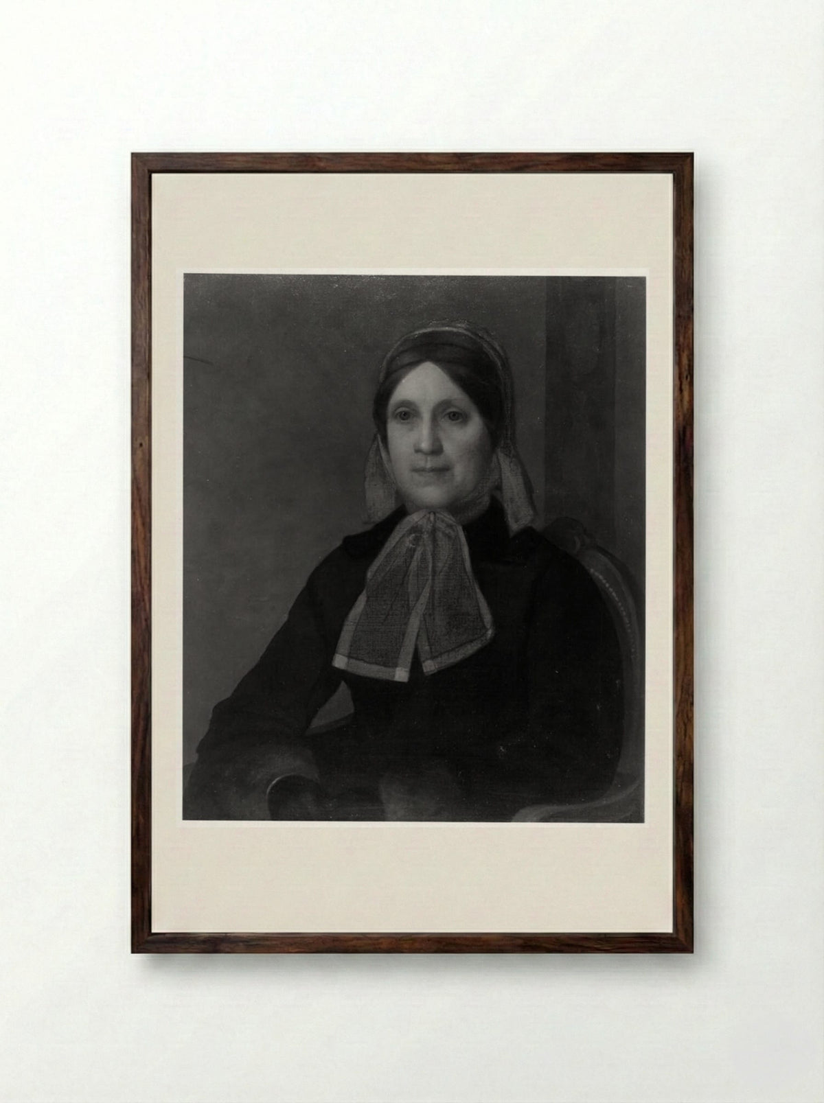 Catharine Jane Eliot Norton (Mrs. Andrews Norton) - Fine Art Print - Framed Print Dark Wood