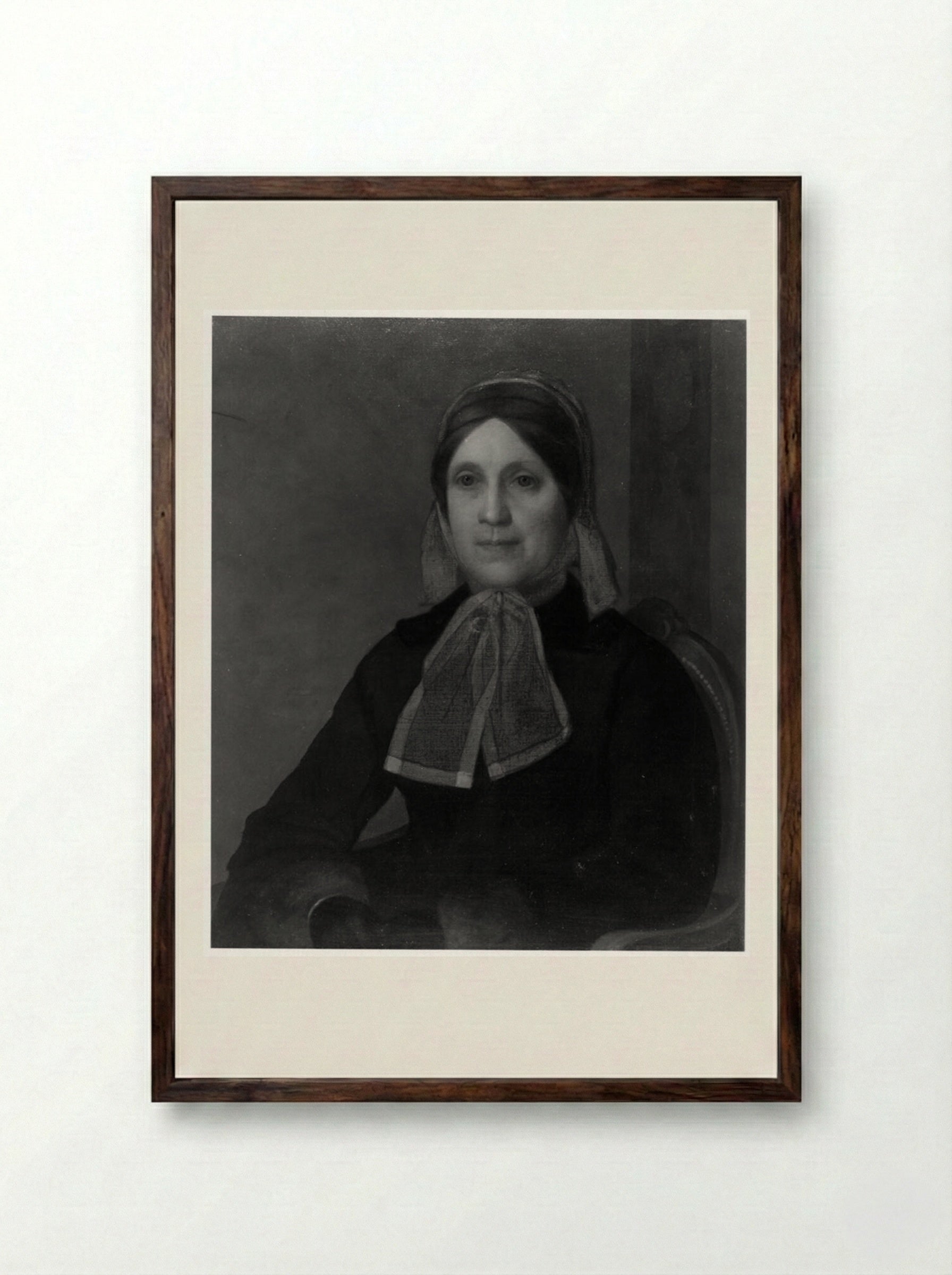 Catharine Jane Eliot Norton (Mrs. Andrews Norton) - Fine Art Print - Framed Print Dark Wood