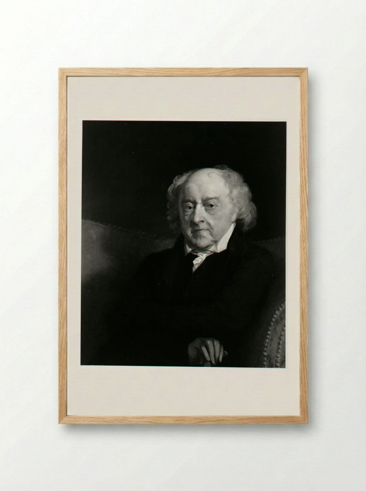 John Adams (Portrait, After Gilbert Stuart) - Fine Art Print - Framed Print Wood