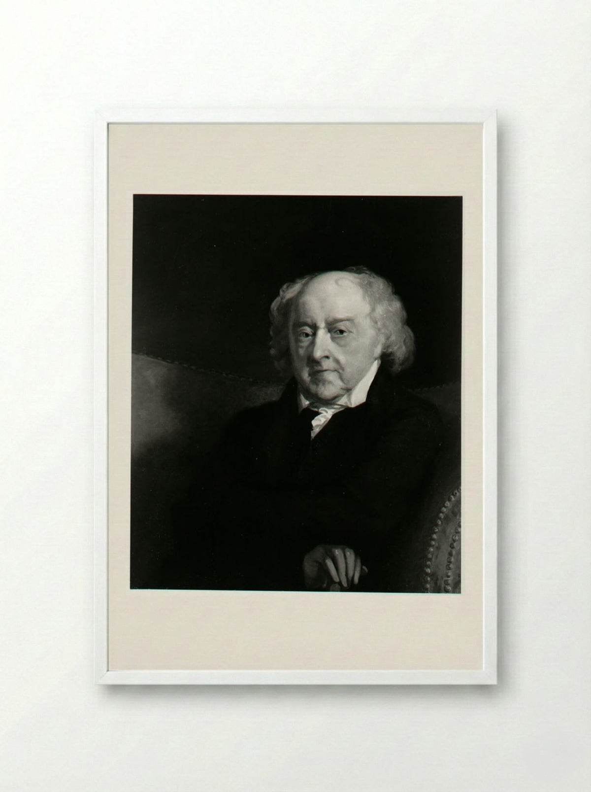 John Adams (Portrait, After Gilbert Stuart) - Fine Art Print - Framed Print White