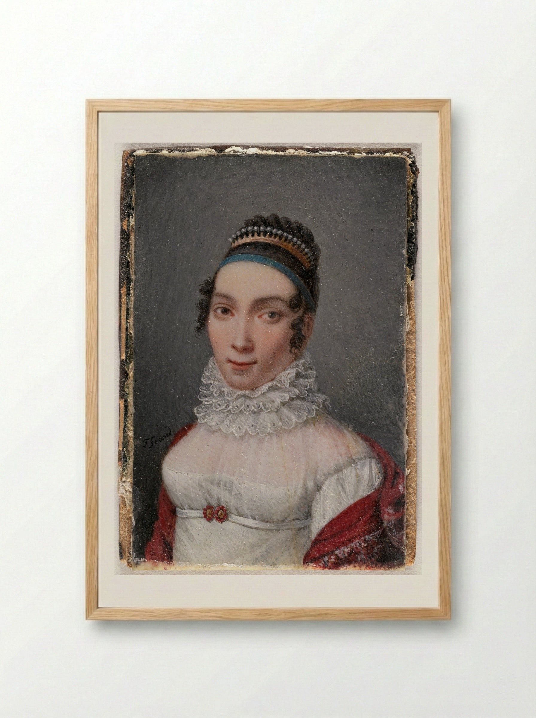 Portrait of a Lady - François Gérard - Framed Print Wood