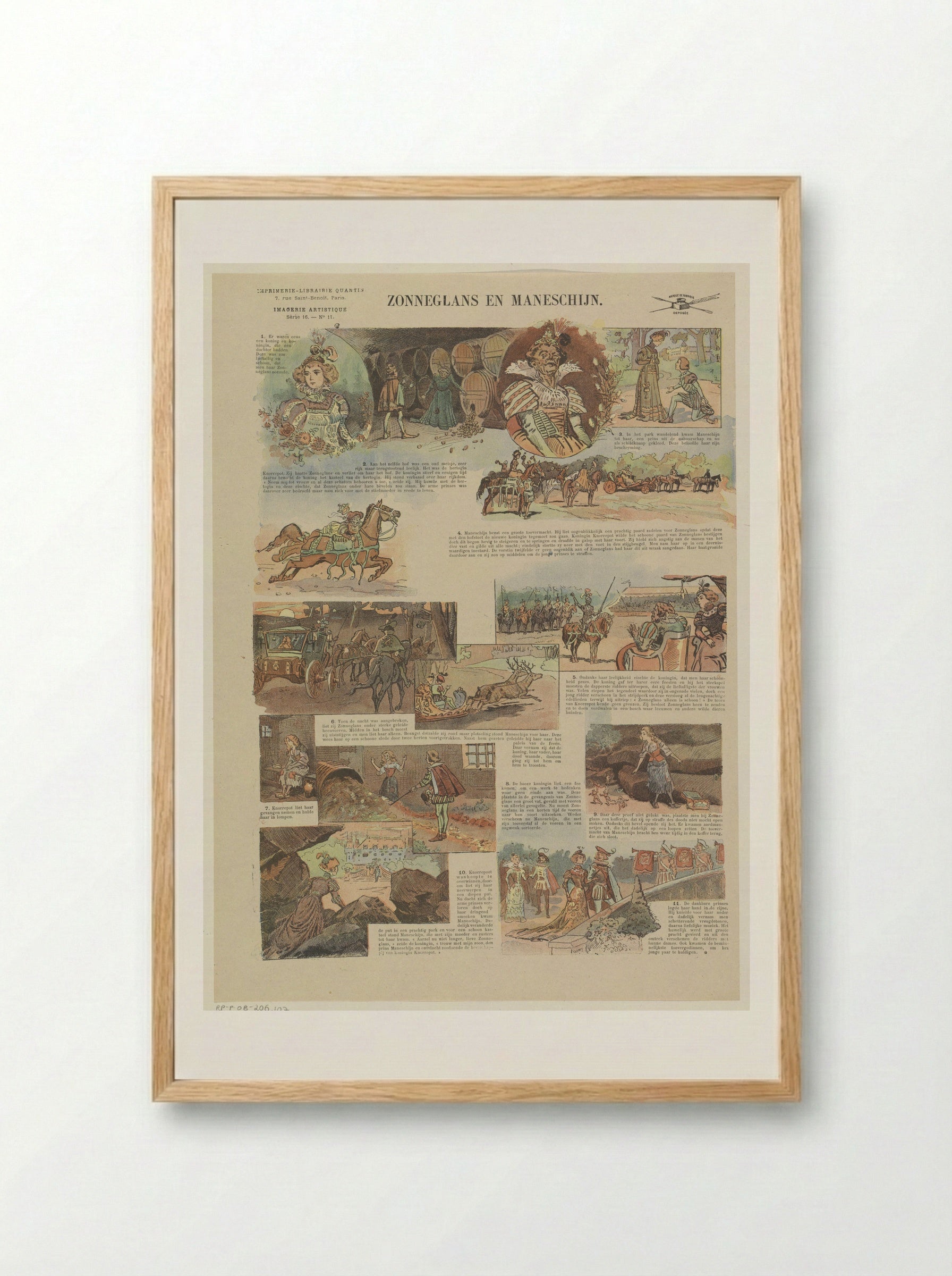 Zonneglans en Maneschijn - Fine Art Print - Framed Print Wood