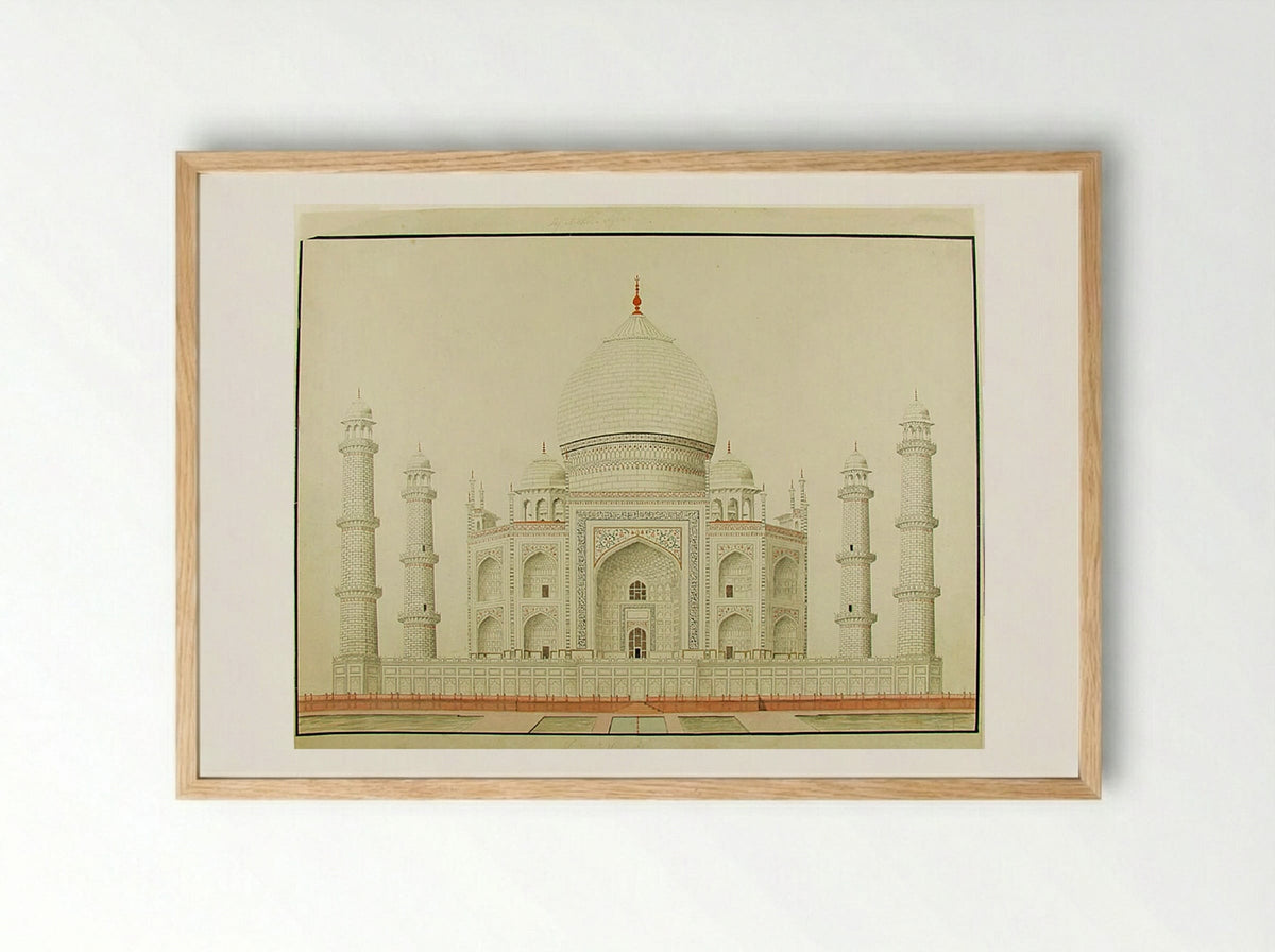 Taj Mahal, Agra - Fine Art Print - Framed Print Wood
