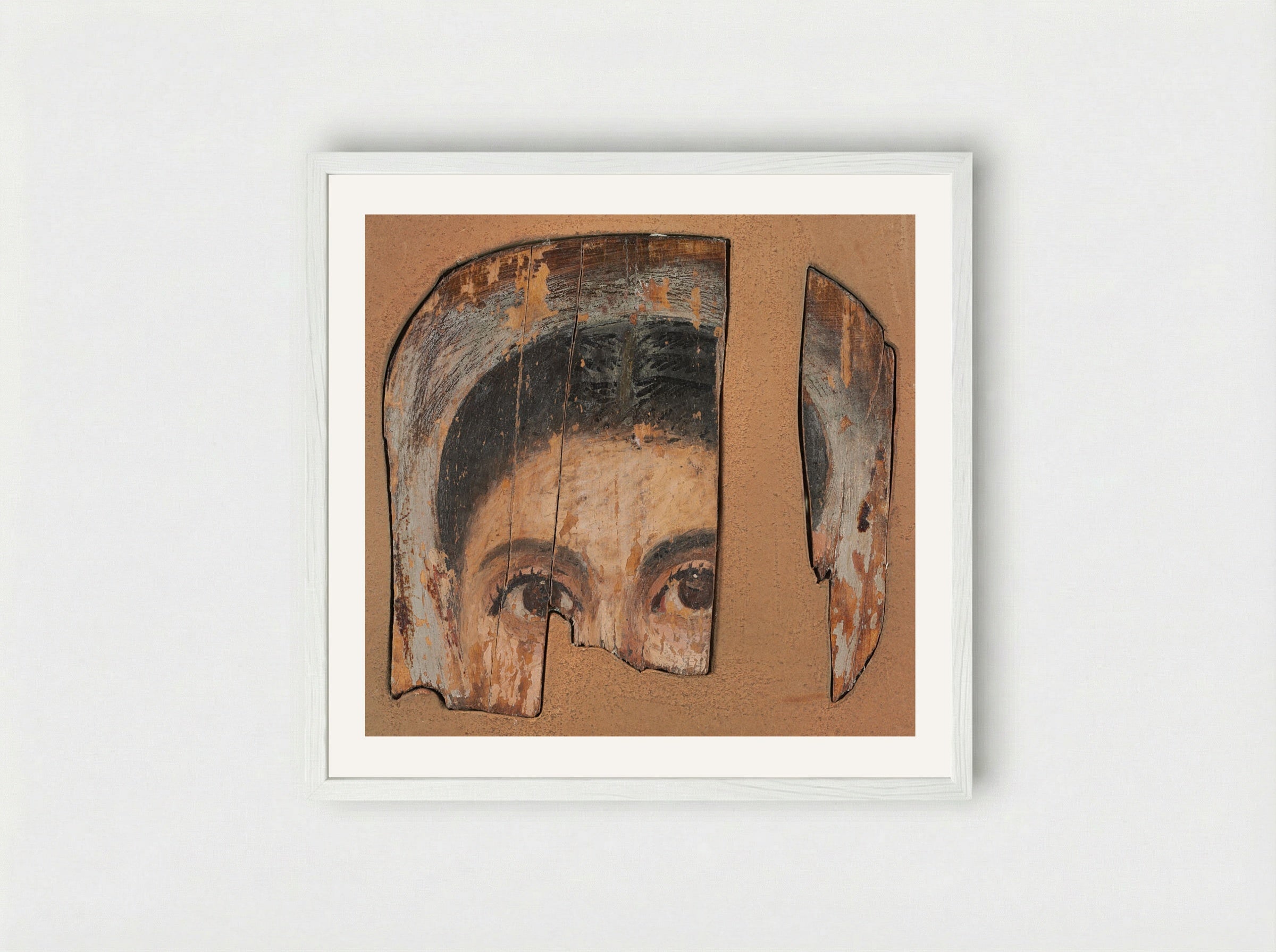 Untitled (Fragmentary Mummy Portrait) - Fine Art Print - Framed Print White