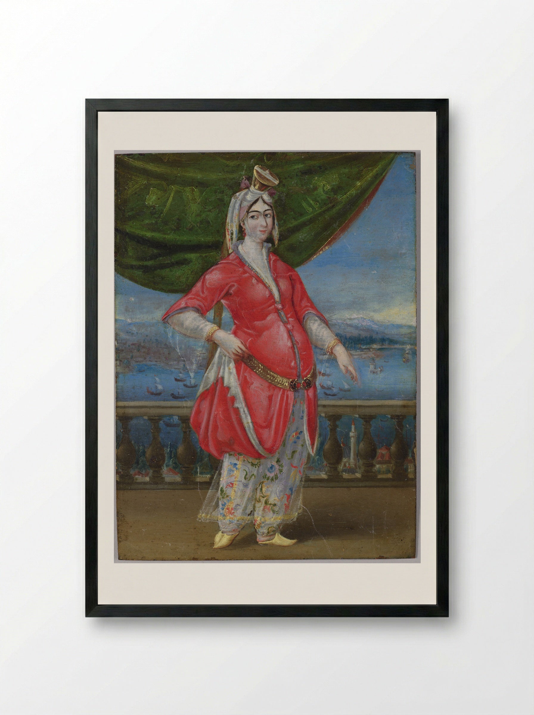 A Turkish Princess - Unknown Artist - Framed Print Black