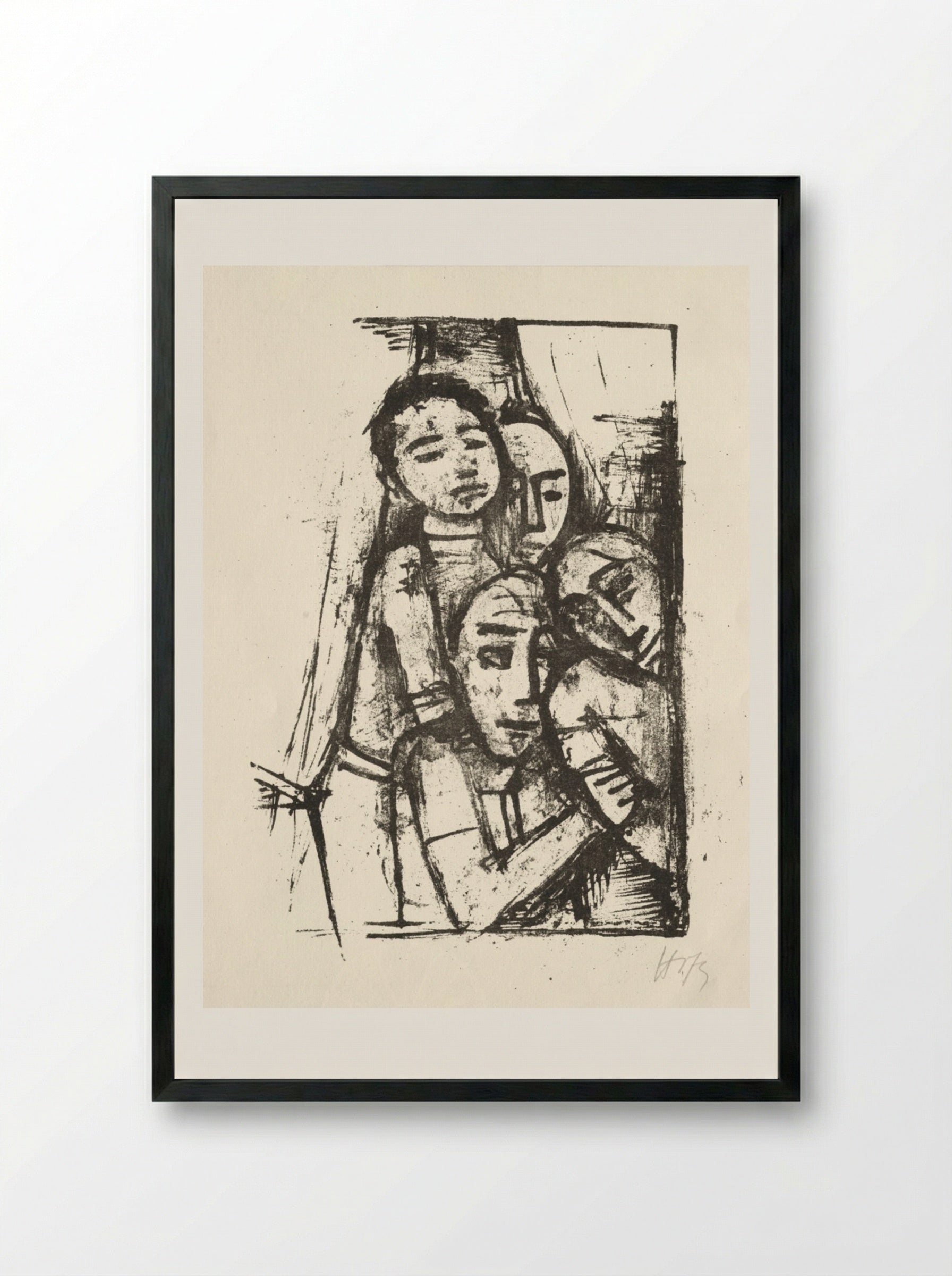 At the Window II - Karl Hofer - Framed Print Black