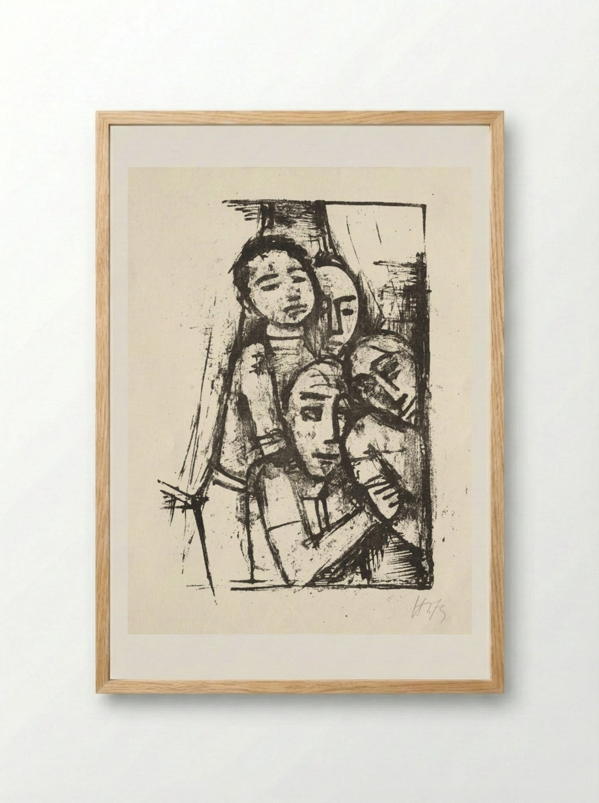 At the Window II - Karl Hofer - Framed Print Wood