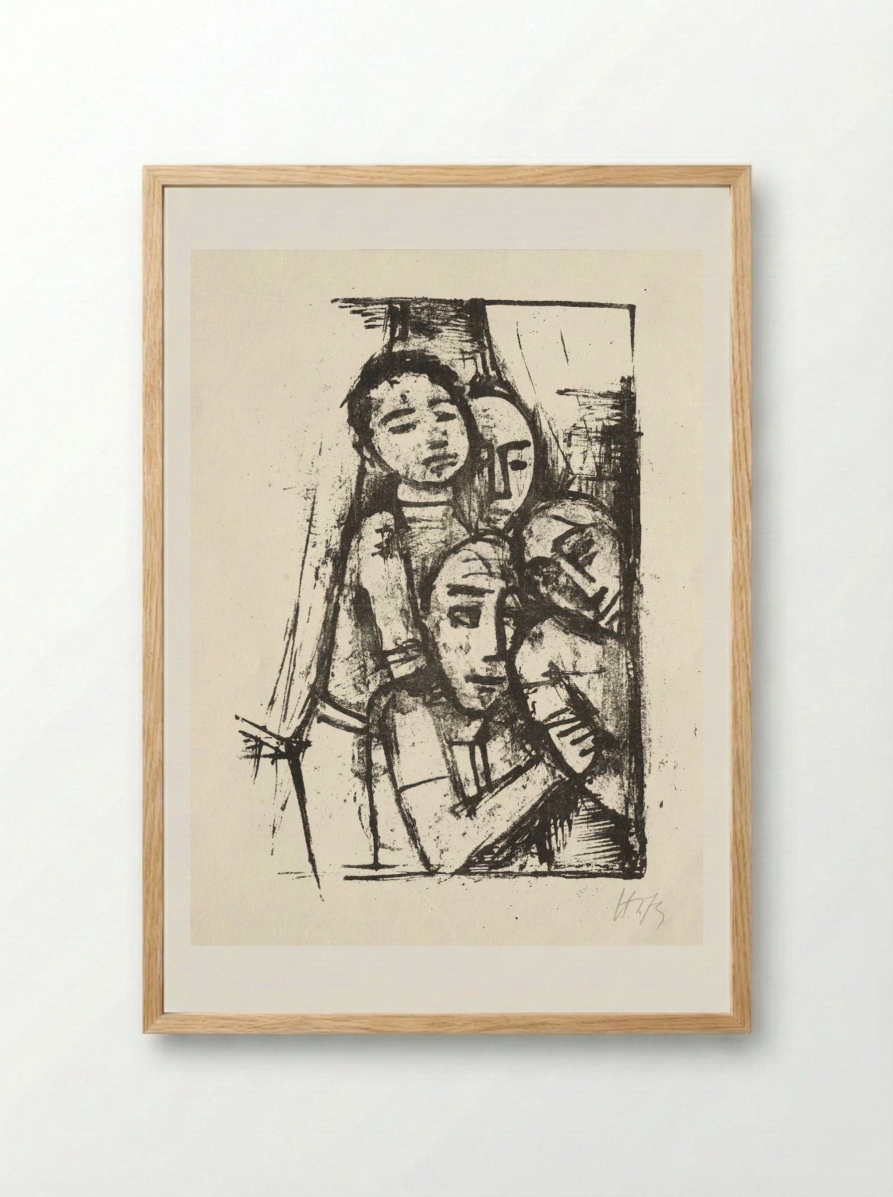 At the Window II - Karl Hofer - Framed Print Wood