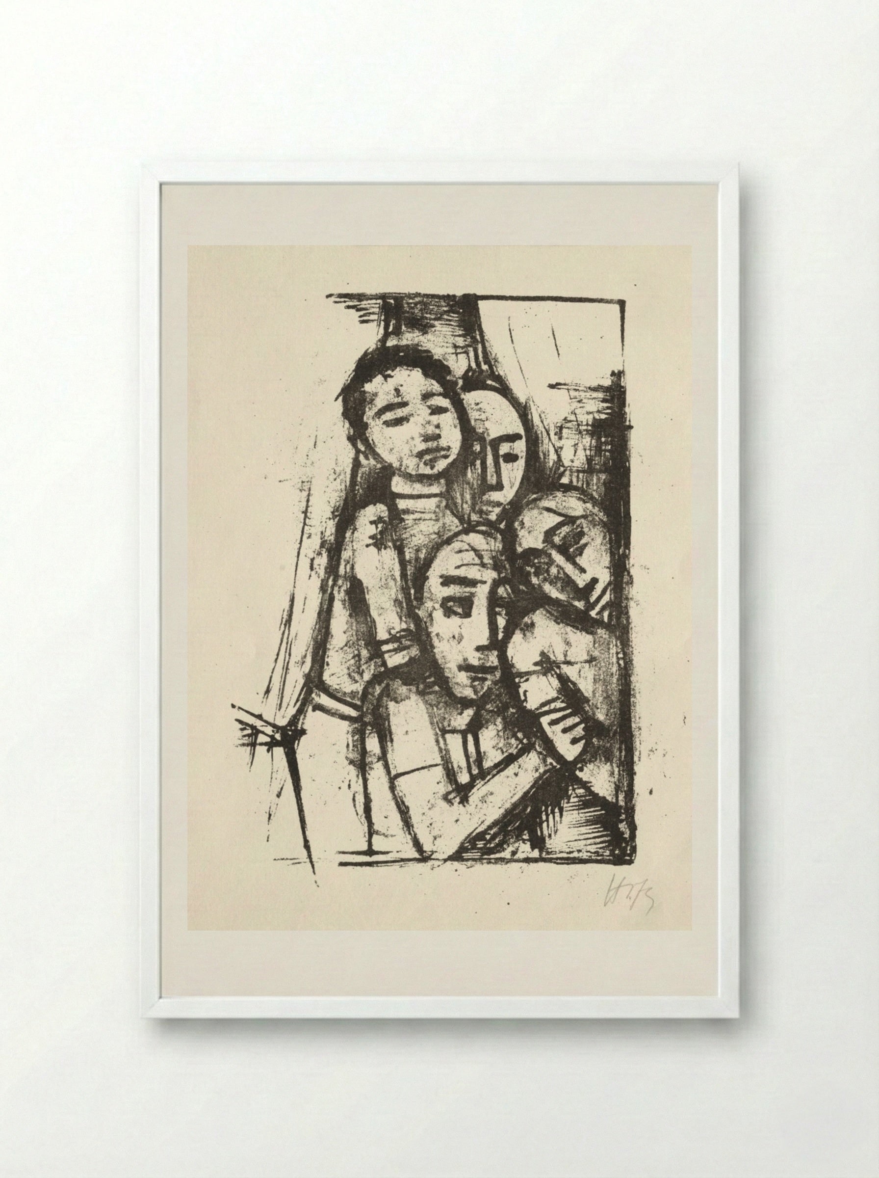 At the Window II - Karl Hofer - Framed Print White