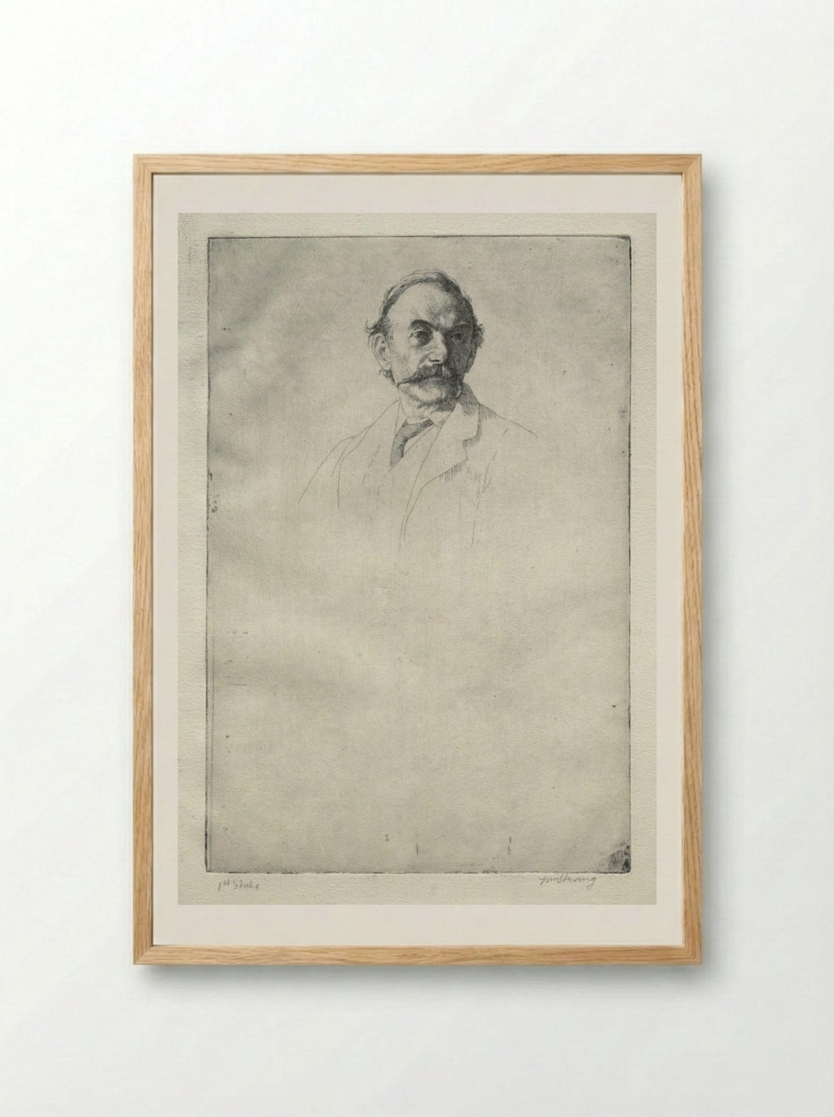 Thomas Hardy, No. 1 - William Strang - Framed Print Wood