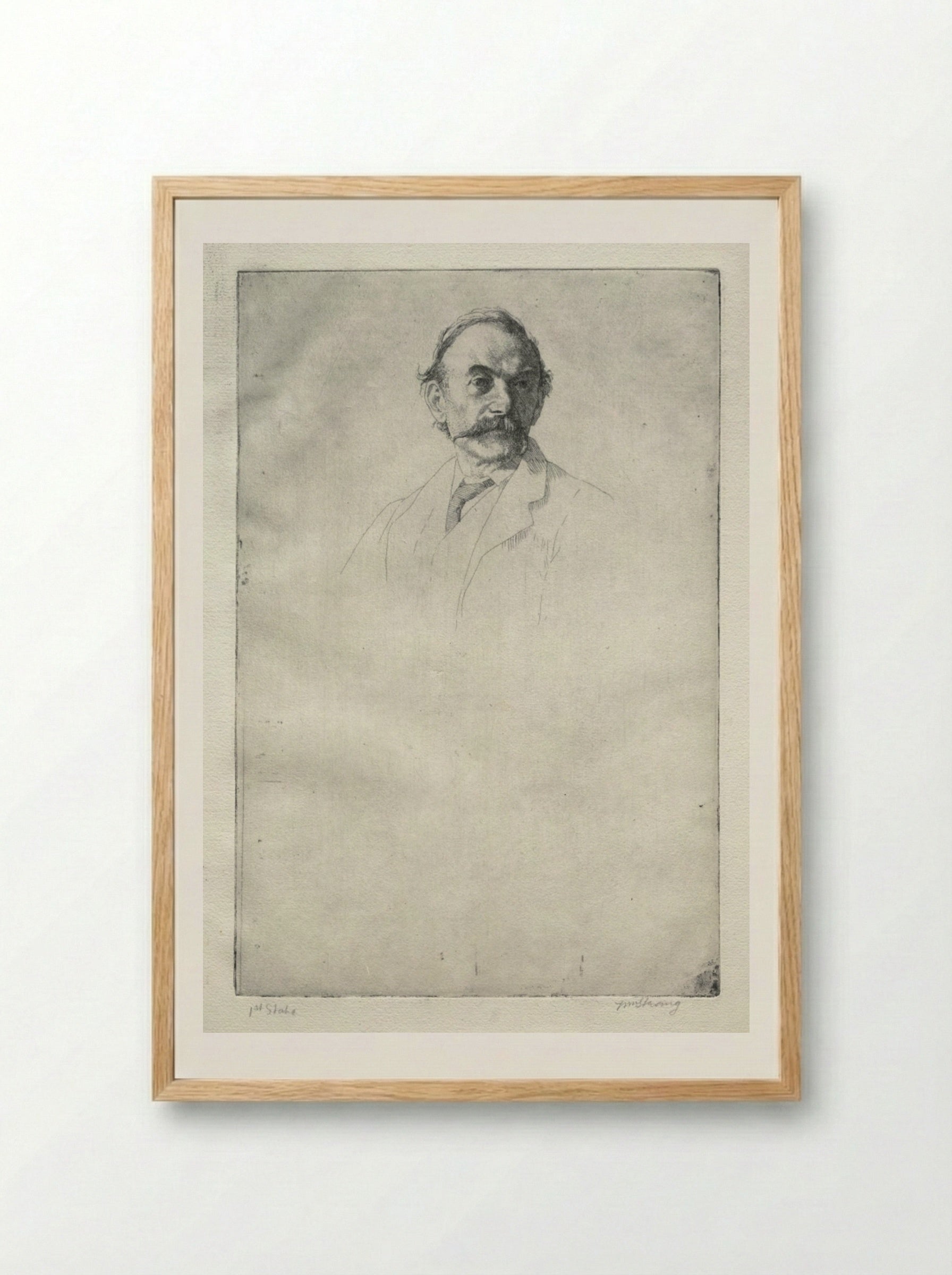 Thomas Hardy, No. 1 - William Strang - Framed Print Wood