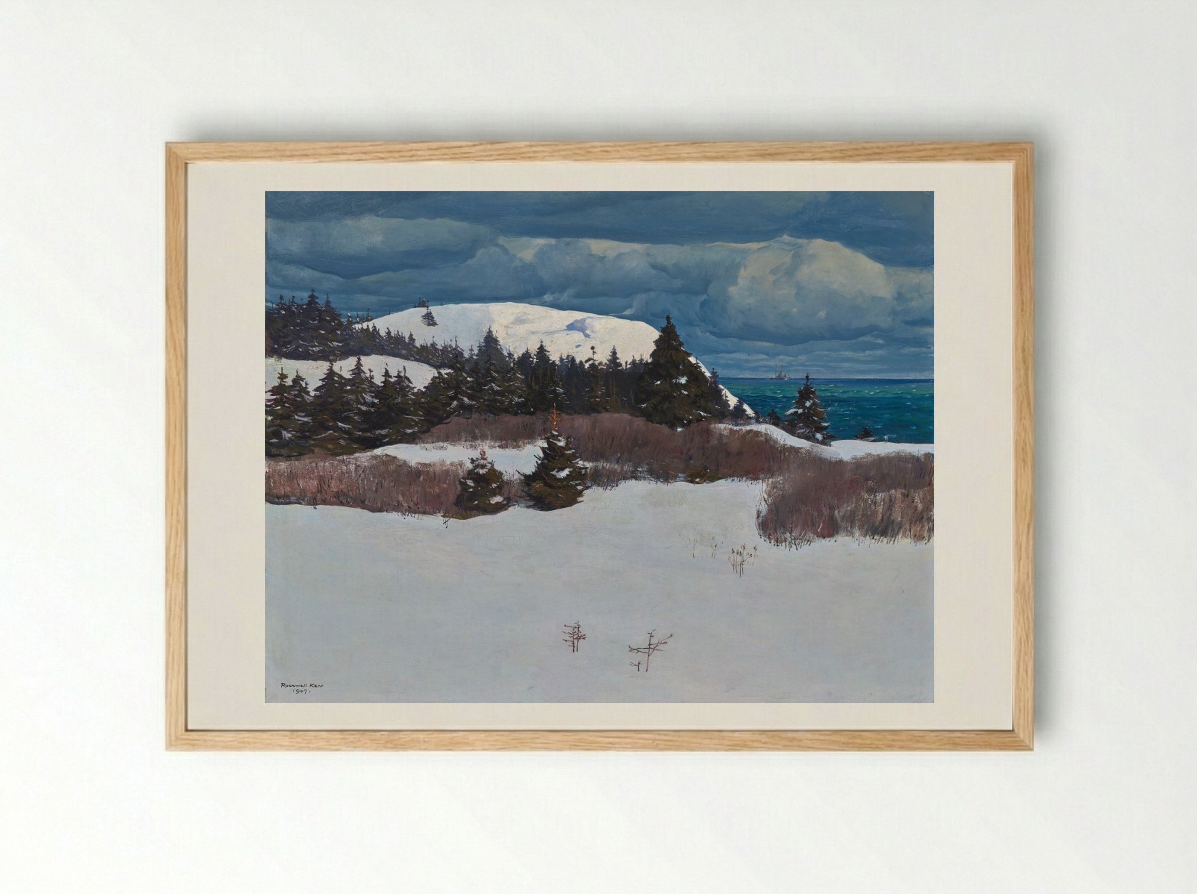 Maine Coast - Rockwell Kent - Framed Print Wood