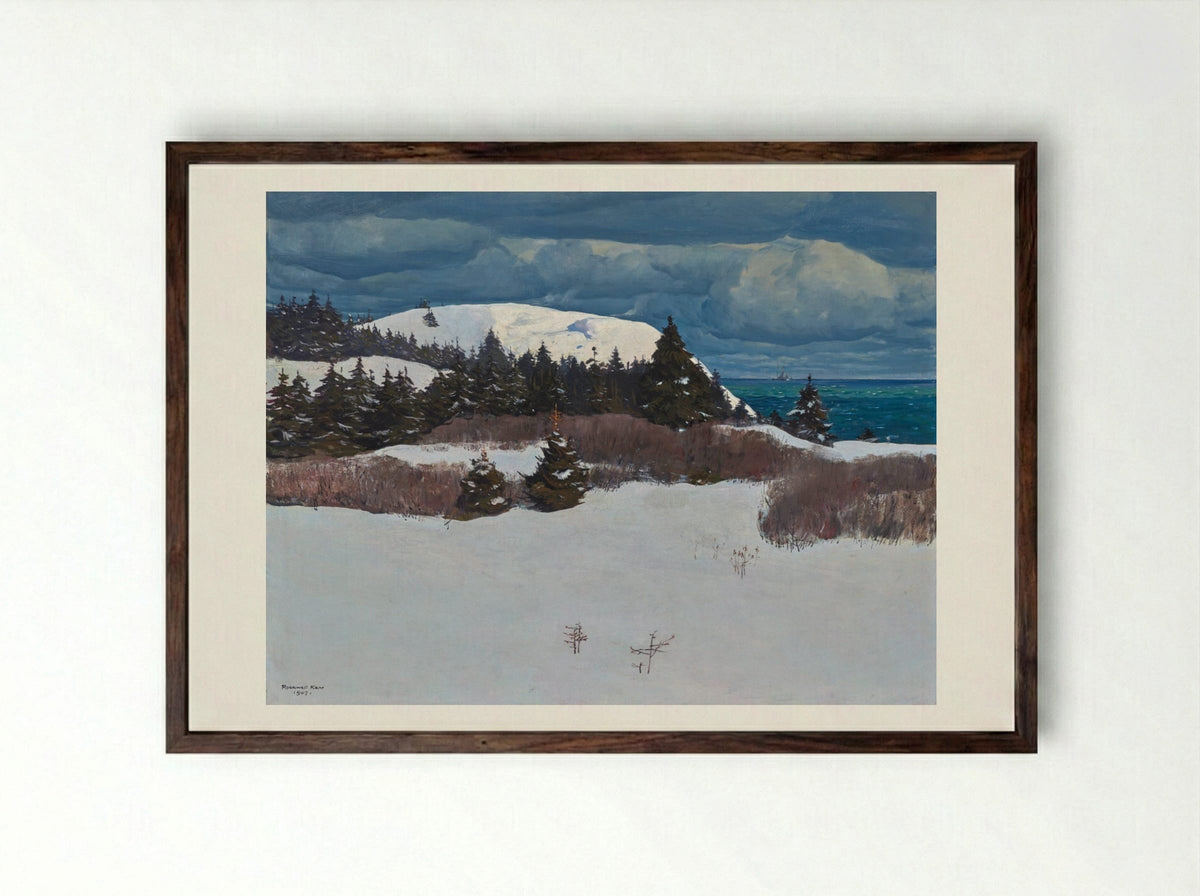 Maine Coast - Rockwell Kent - Framed Print Dark Wood