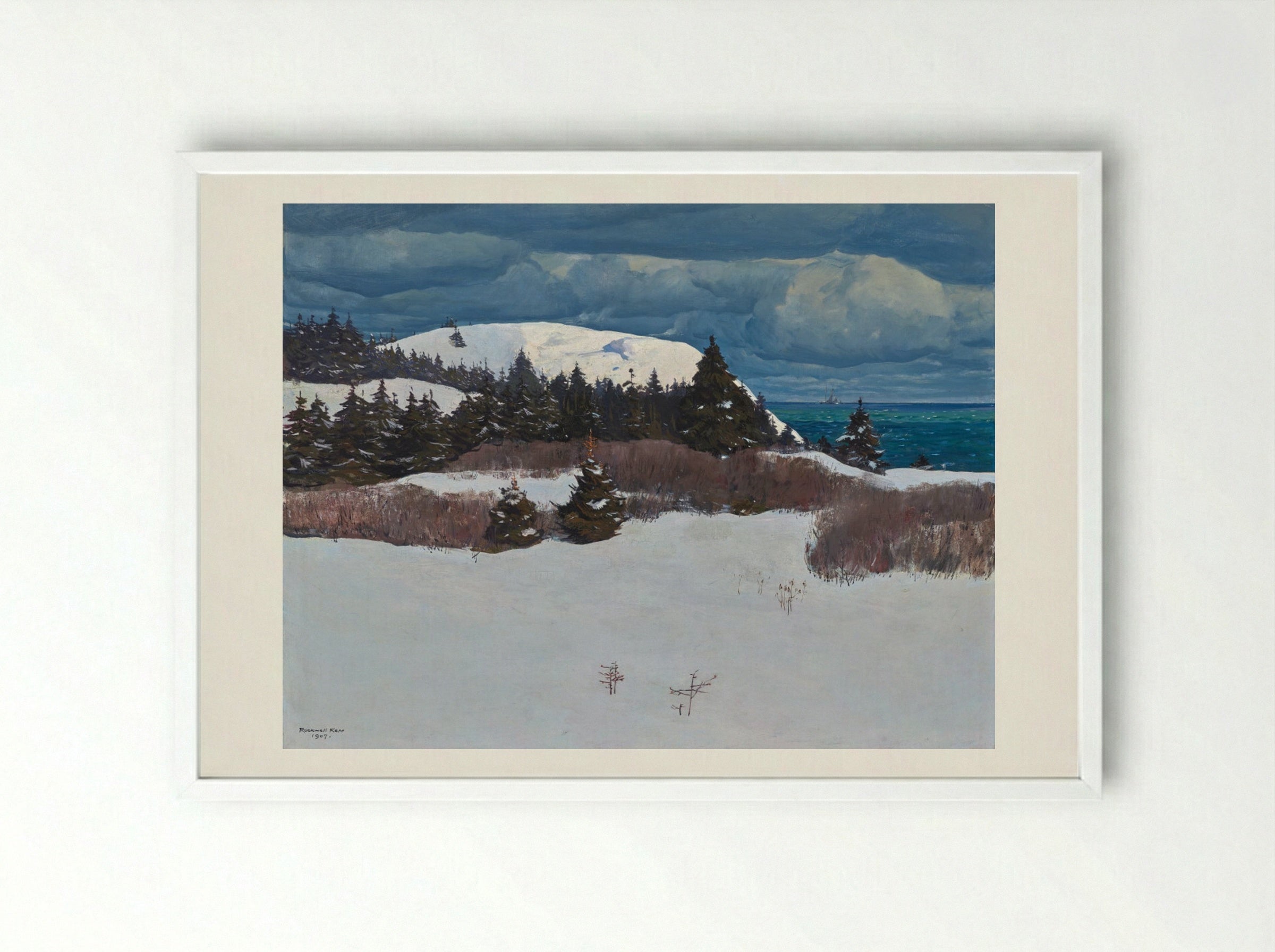 Maine Coast - Rockwell Kent - Framed Print White