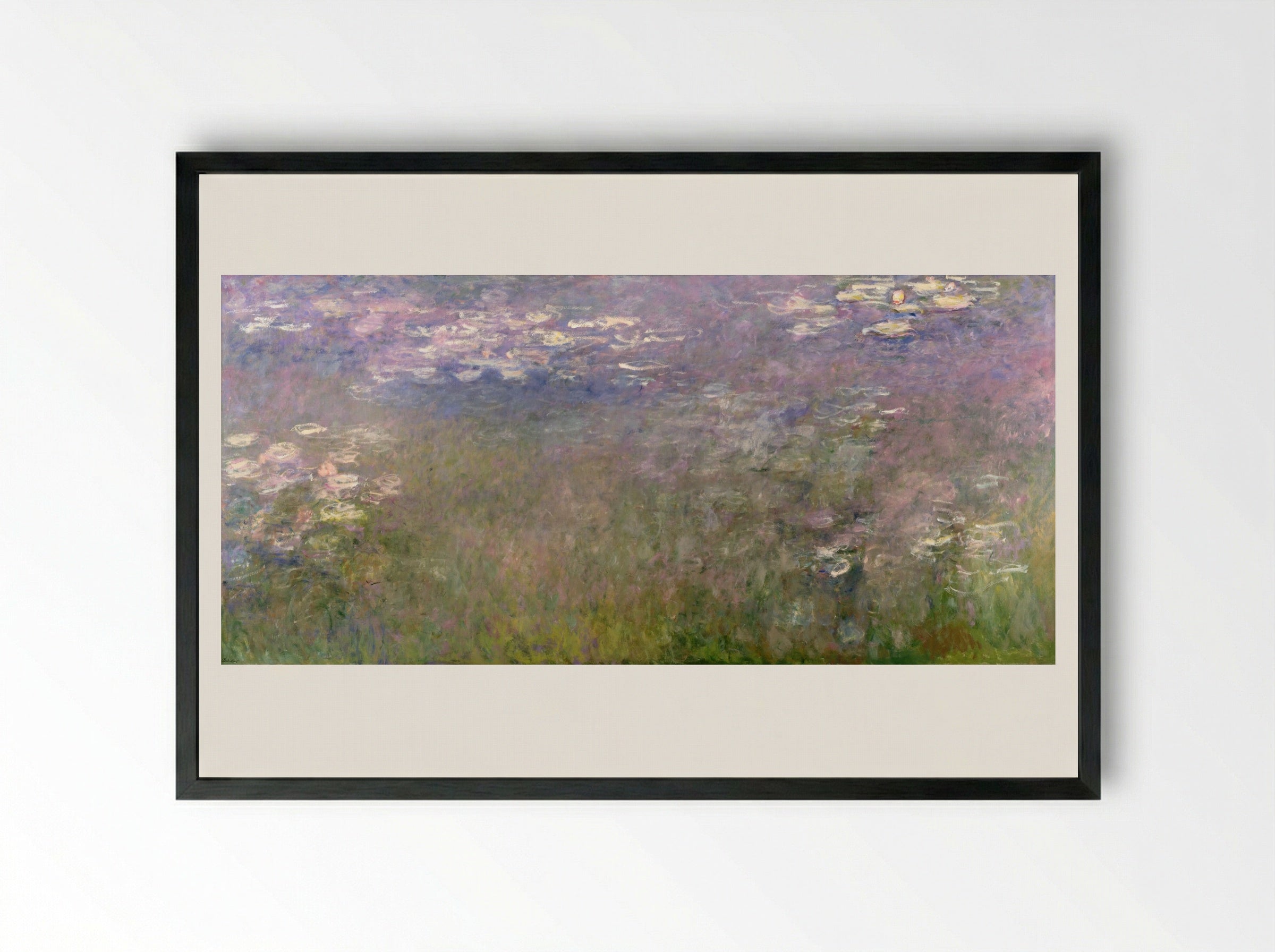 Water Lilies (Agapanthus) - Claude Monet - Framed Print Black