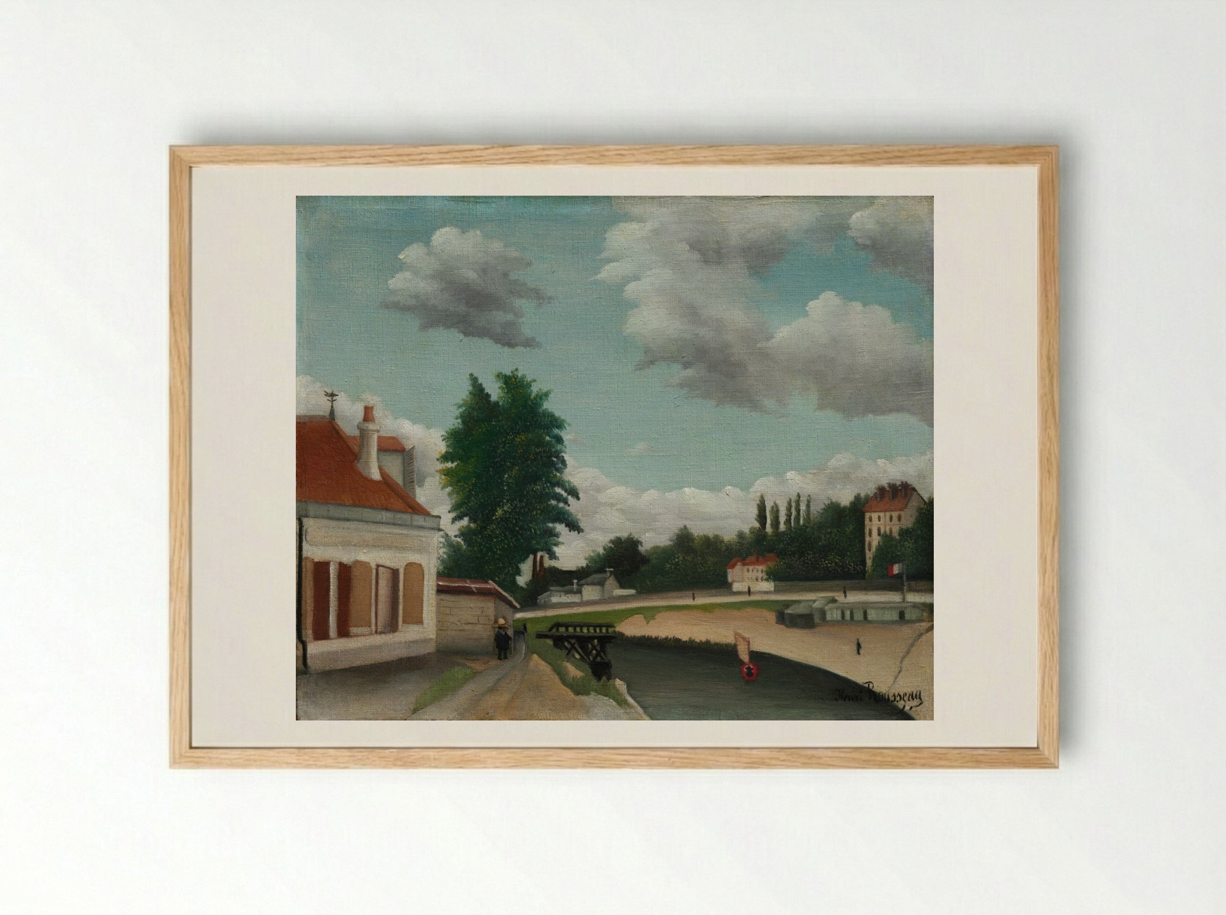 Outskirts of Paris - Henri Rousseau - Framed Print Wood