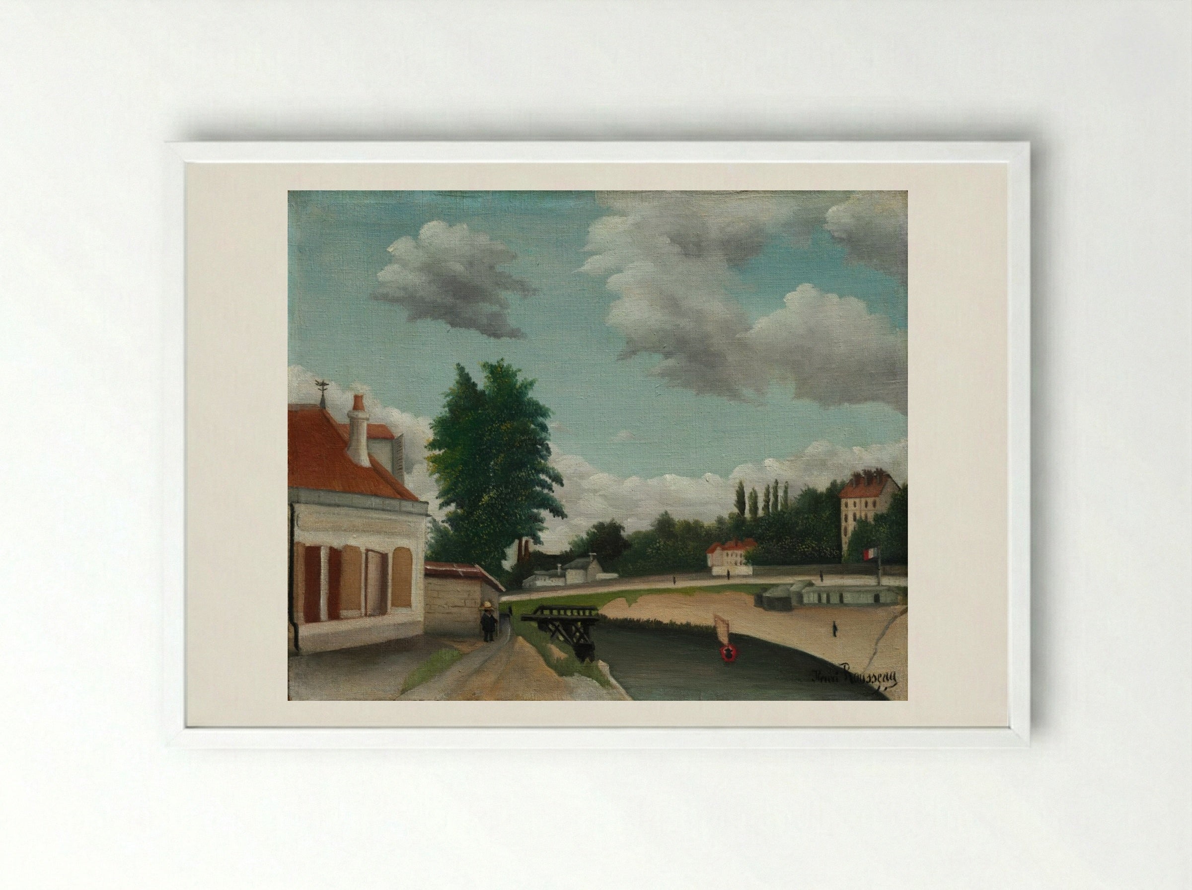 Outskirts of Paris - Henri Rousseau - Framed Print White