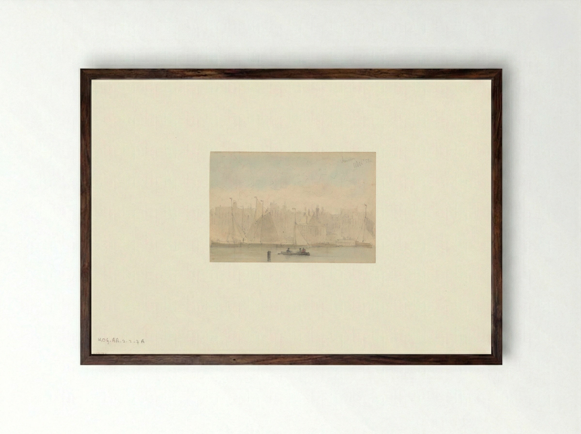 Gezicht op het Kamperhoofd en het Zeerecht - Everhardus Koster - Framed Print Dark Wood