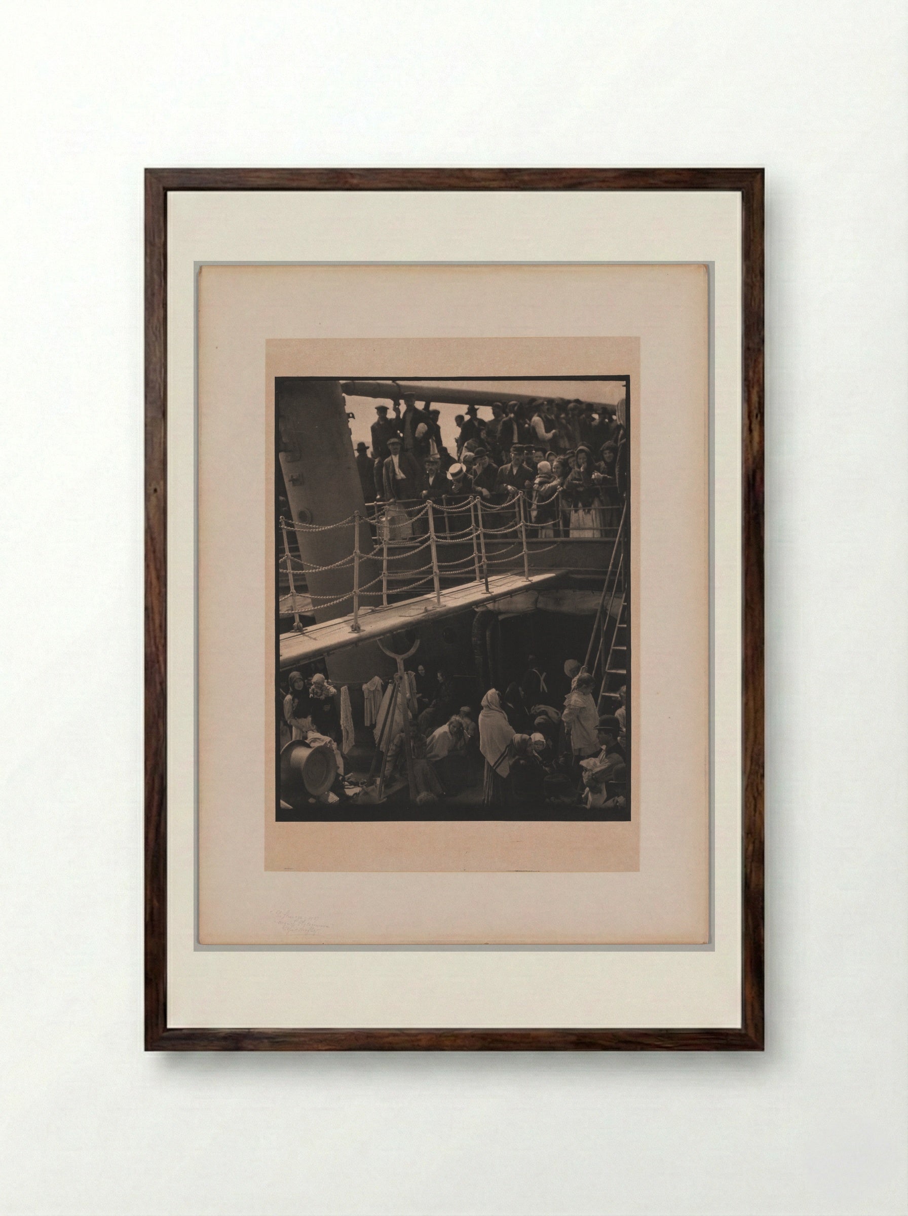 The Steerage - Alfred Stieglitz - Framed Print Dark Wood