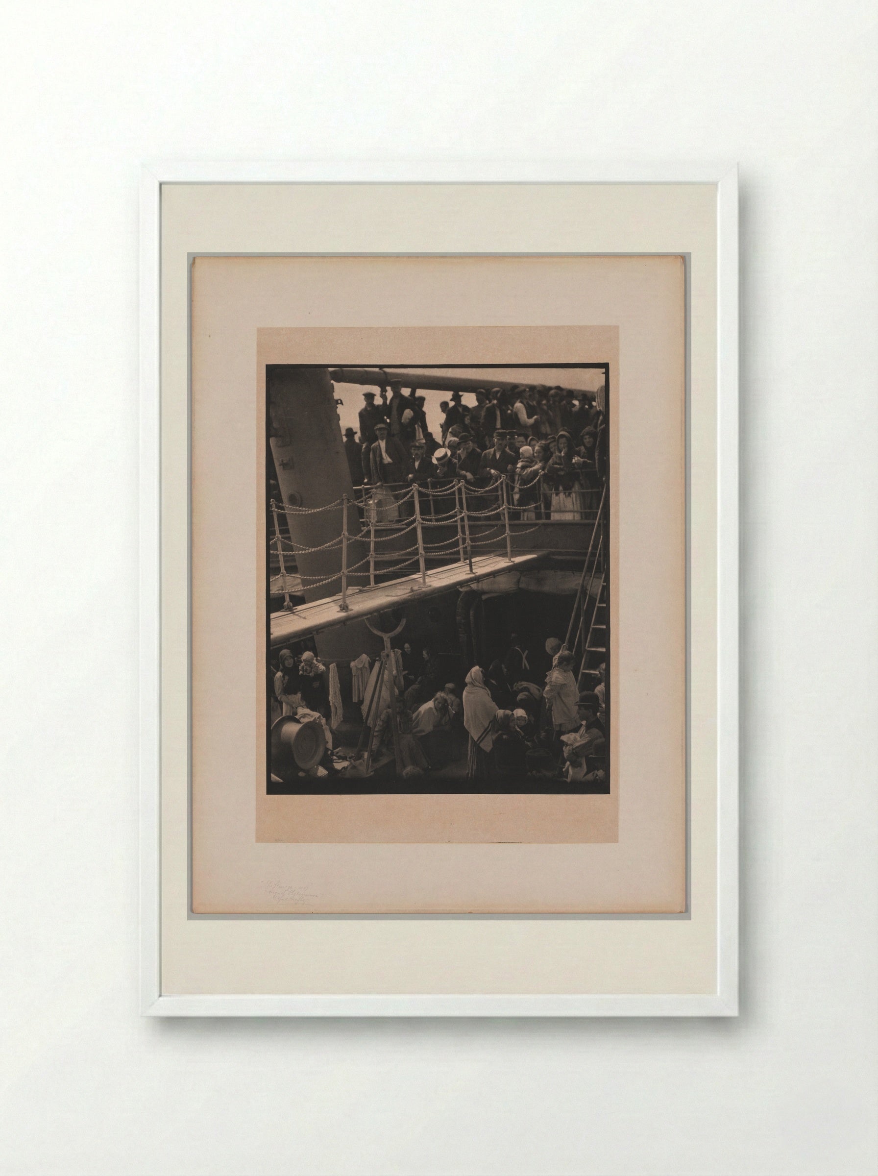 The Steerage - Alfred Stieglitz - Framed Print White
