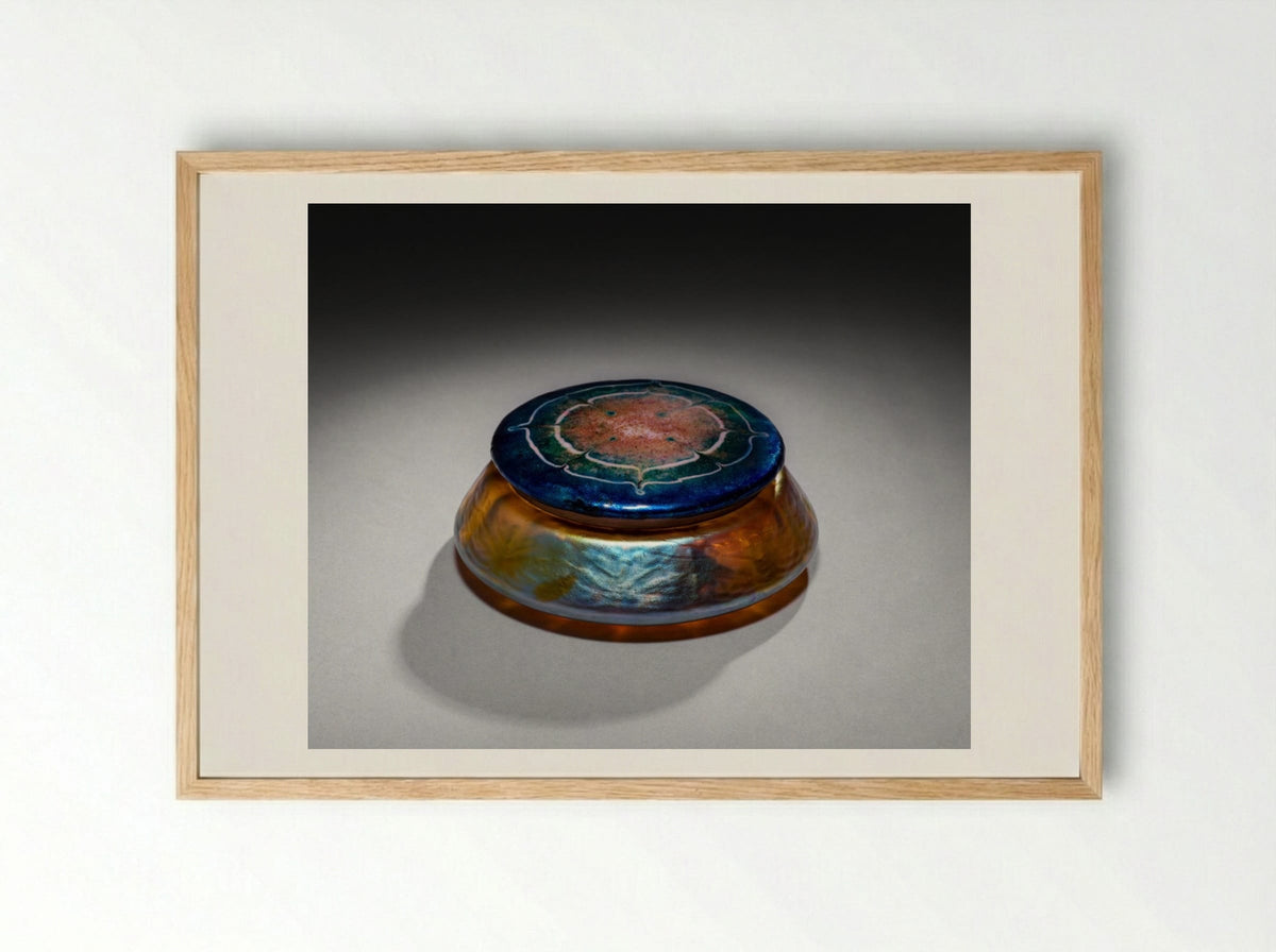 Covered Box - Louis Comfort Tiffany - Framed Print Wood