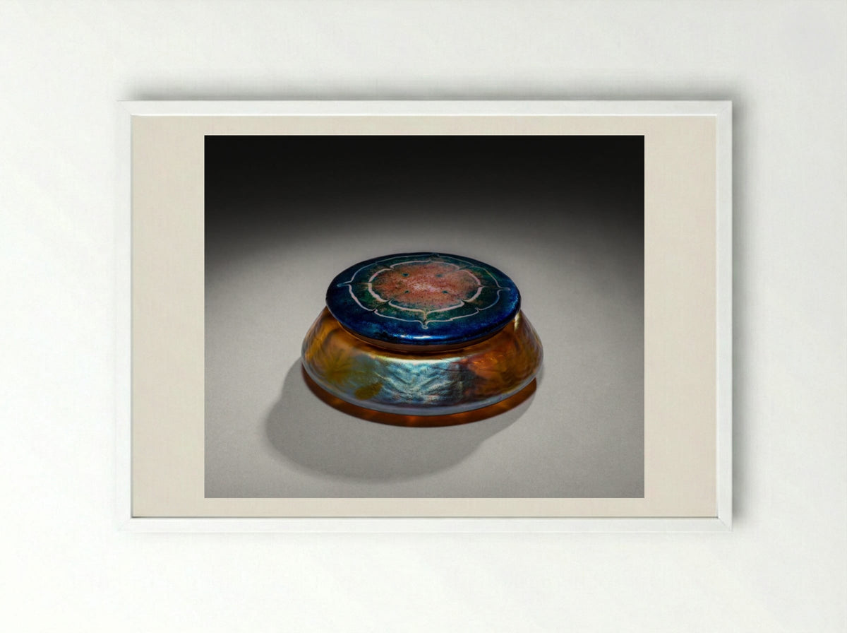 Covered Box - Louis Comfort Tiffany - Framed Print White