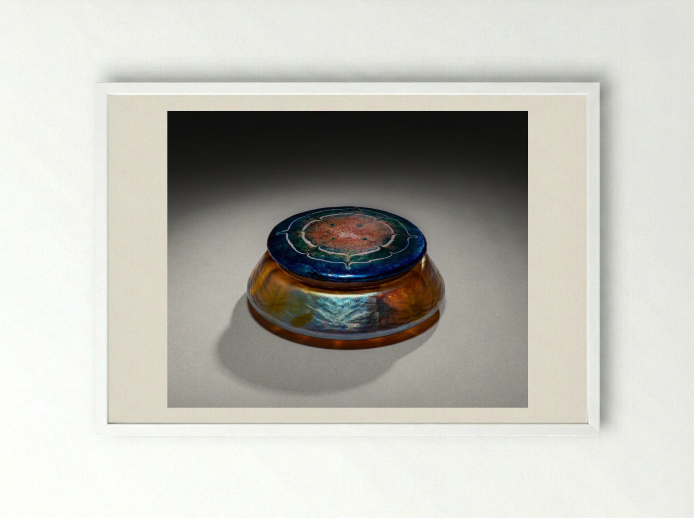 Covered Box - Louis Comfort Tiffany - Framed Print White