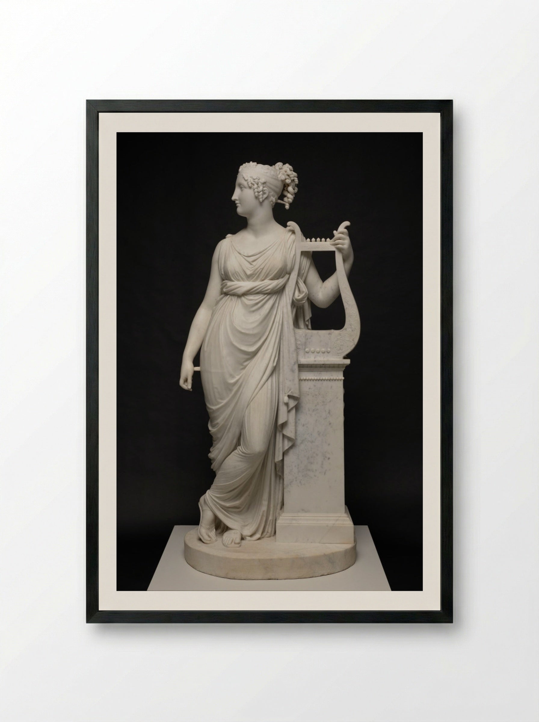 Terpsichore Lyran - Antonio Canova - Framed Print Black