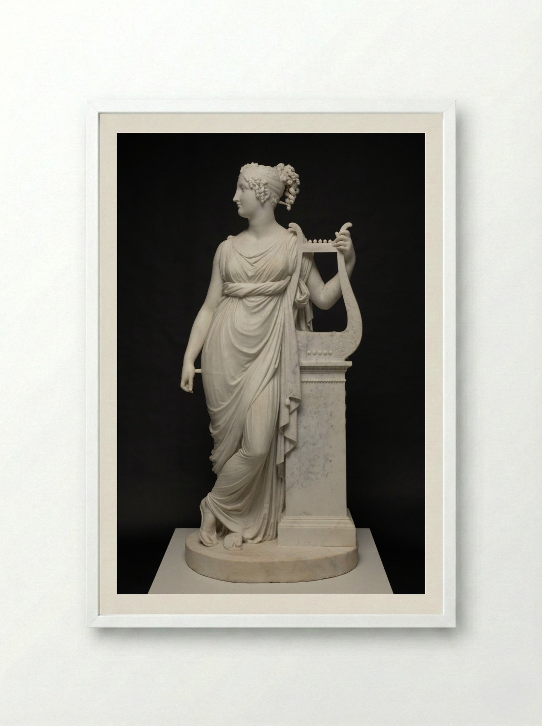 Terpsichore Lyran - Antonio Canova - Framed Print White
