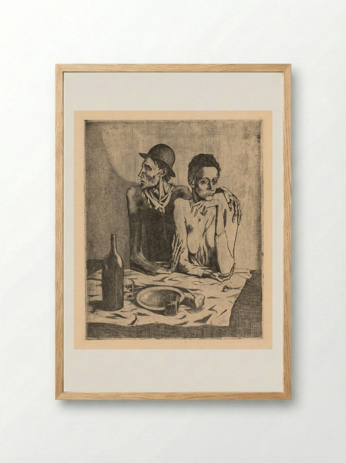 The Frugal Meal - Pablo Picasso - Framed Print Wood