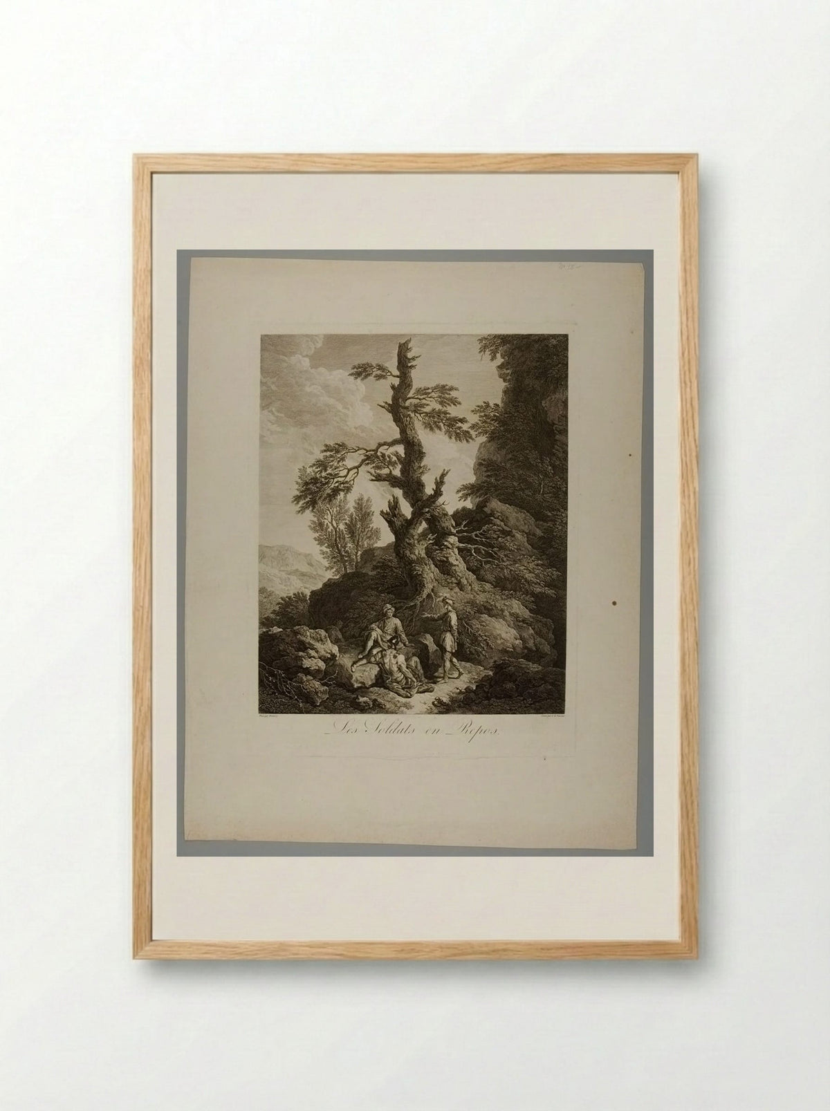 Les Soldats en Repos - Jean Charles Levasseur - Framed Print Wood