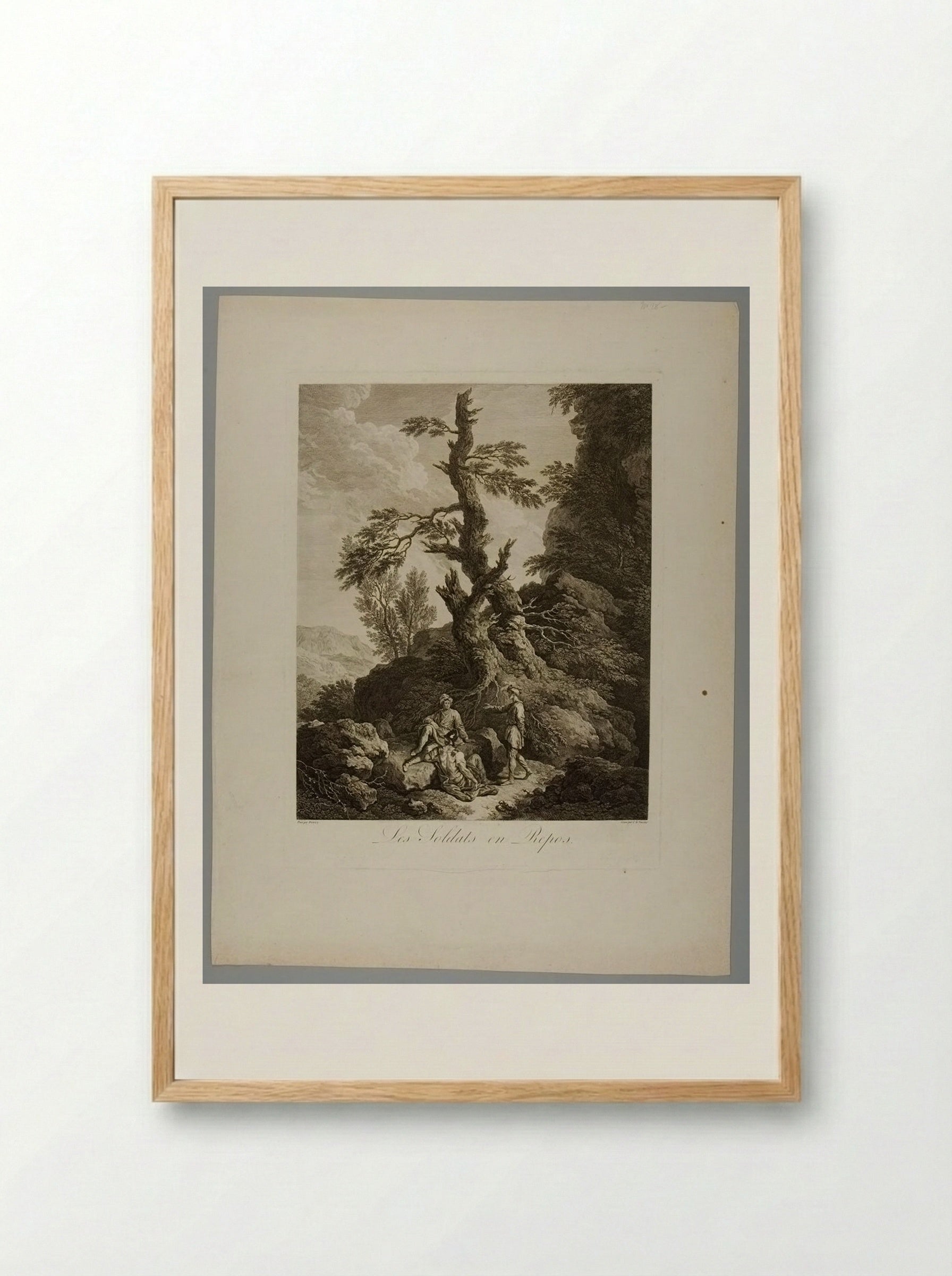 Les Soldats en Repos - Jean Charles Levasseur - Framed Print Wood