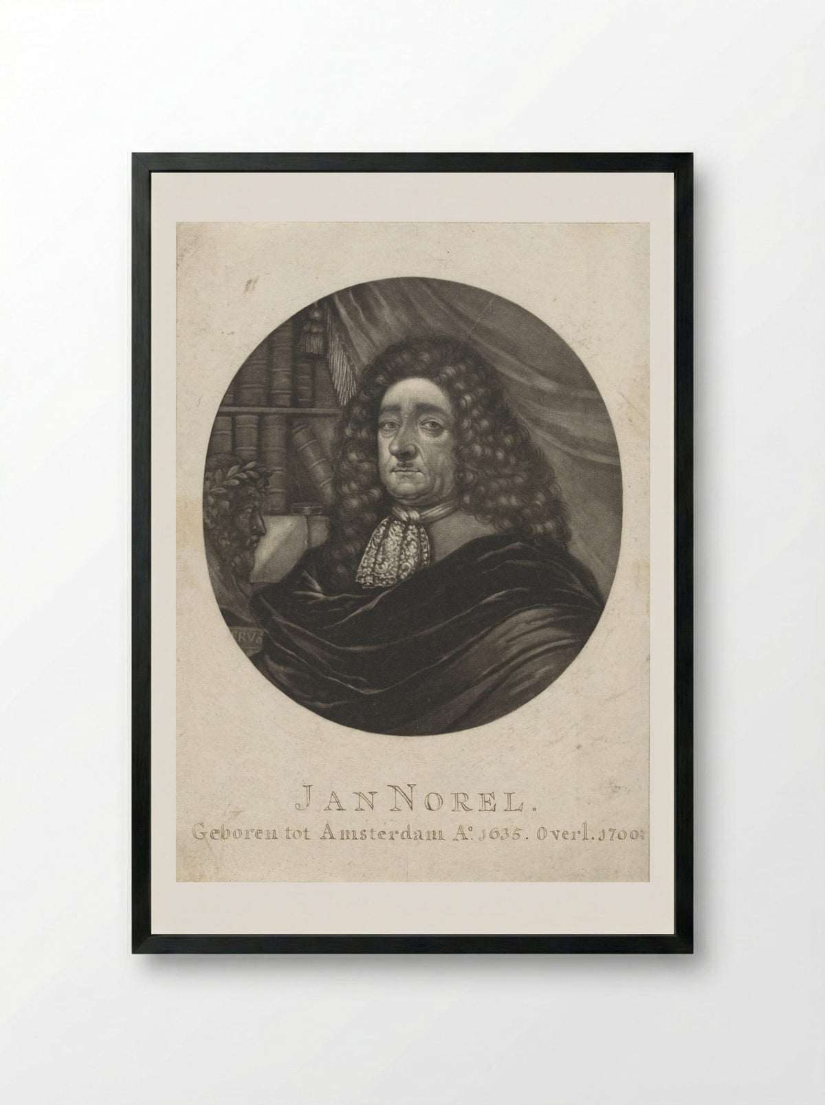 Portrait of Petrus Boudaan - Pieter Schenk (I) - Framed Print Black