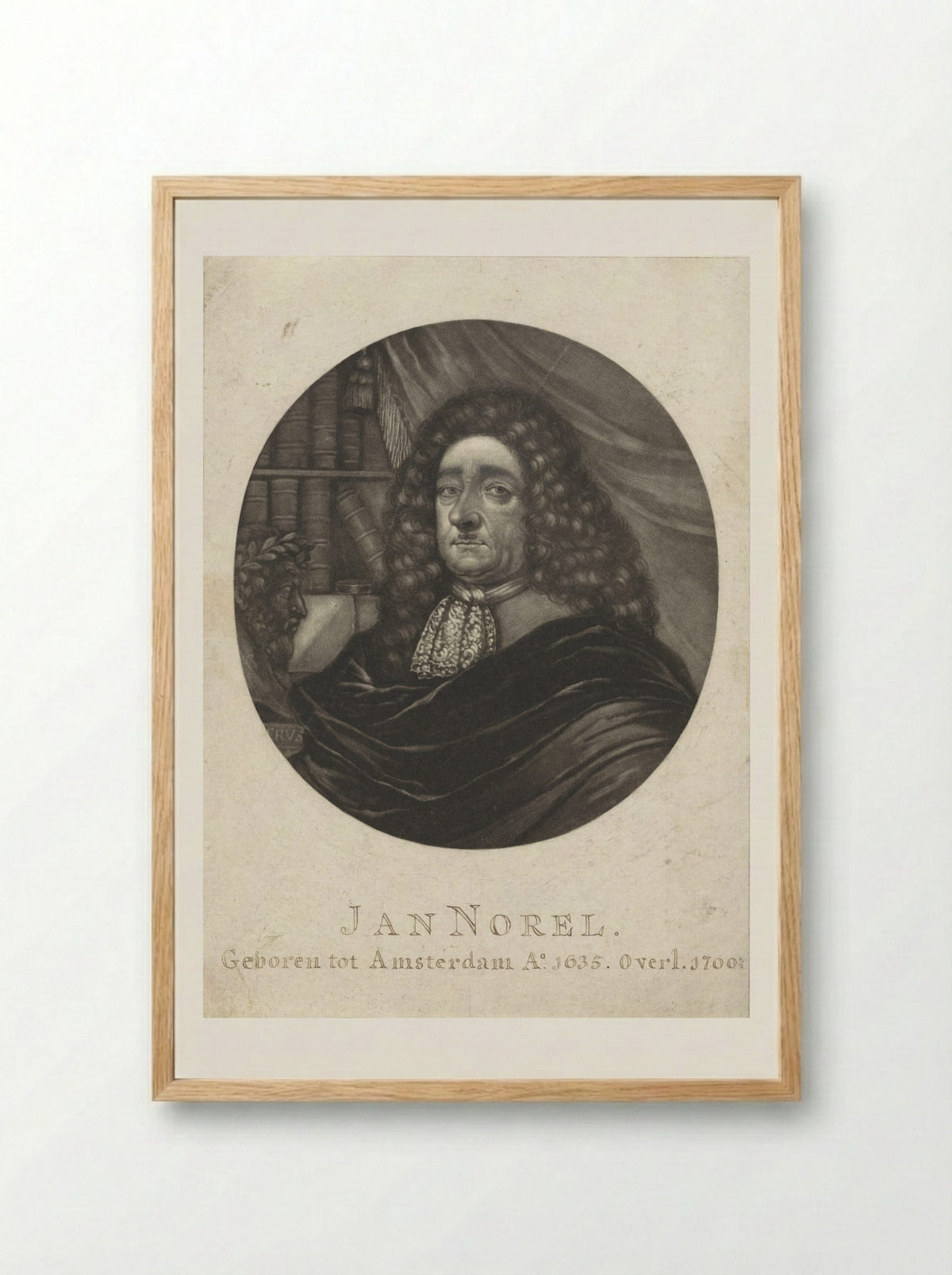 Portrait of Petrus Boudaan - Pieter Schenk (I) - Framed Print Wood