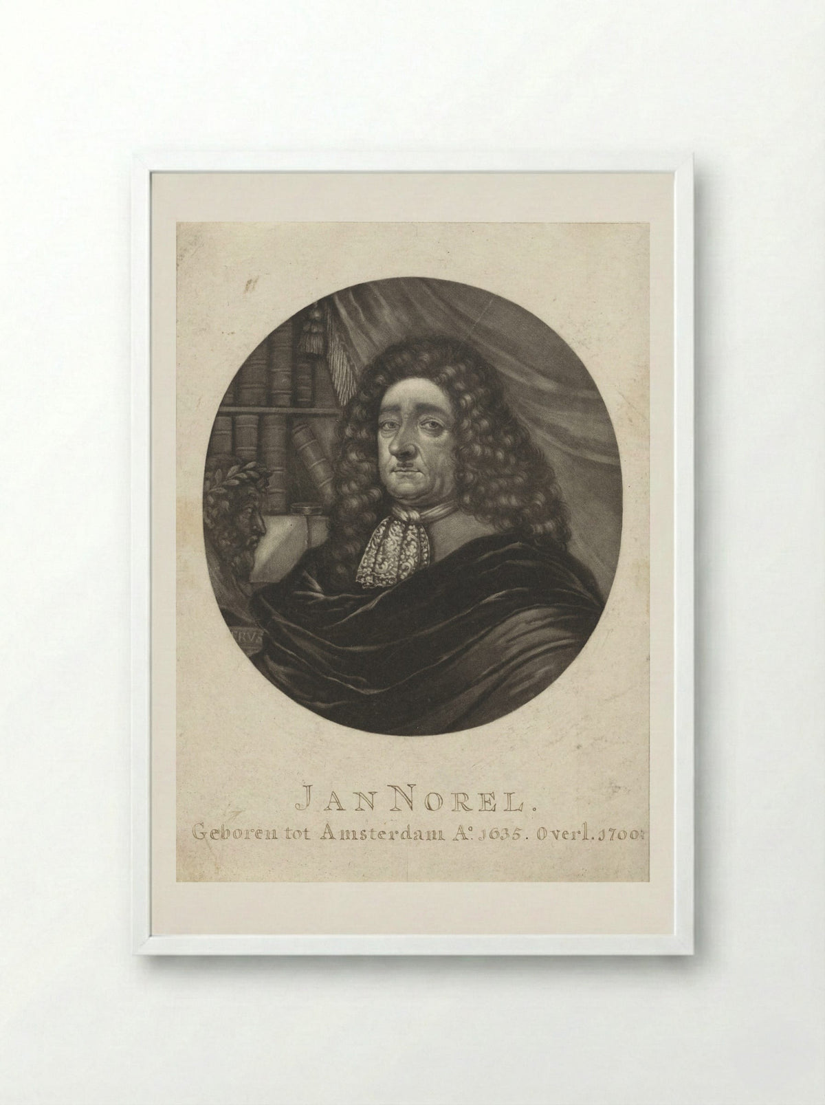 Portrait of Petrus Boudaan - Pieter Schenk (I) - Framed Print White