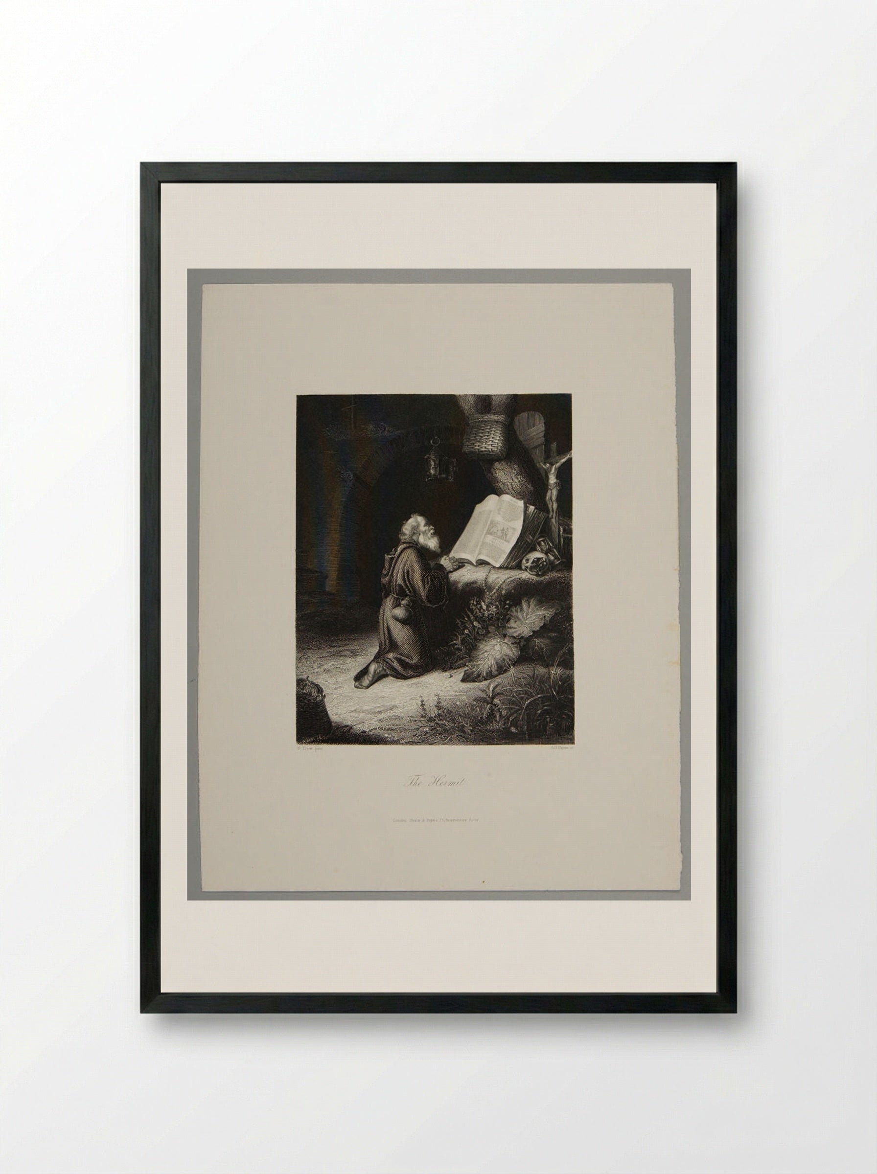 The Hermit - Albert Henry Payne - Framed Print Black