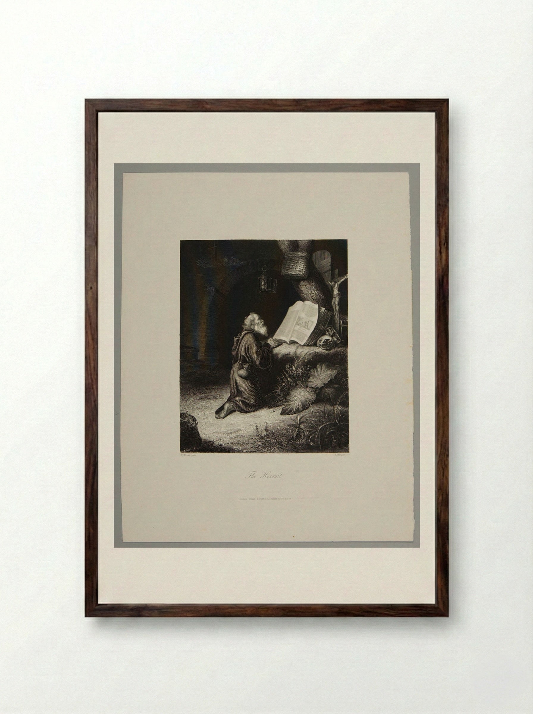 The Hermit - Albert Henry Payne - Framed Print Dark Wood