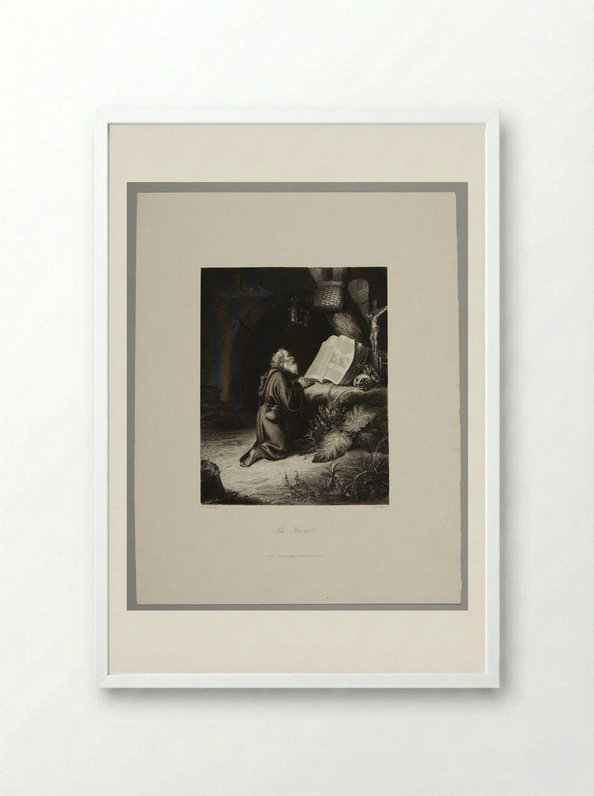 The Hermit - Albert Henry Payne - Framed Print White