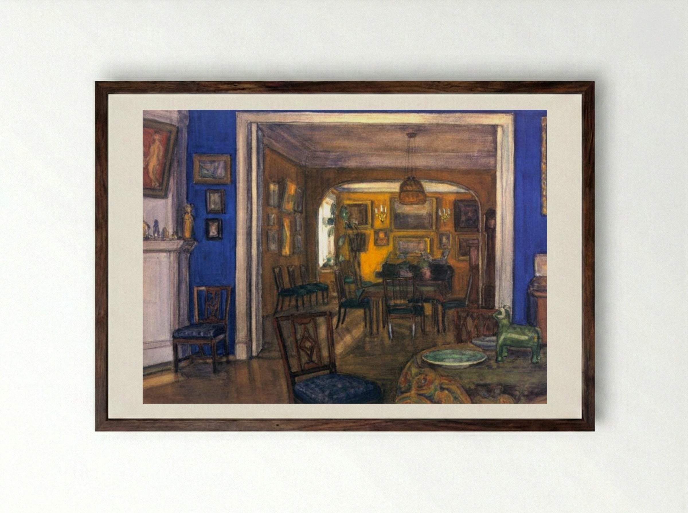 Interieur - Alexandre Benois - Framed Print Dark Wood