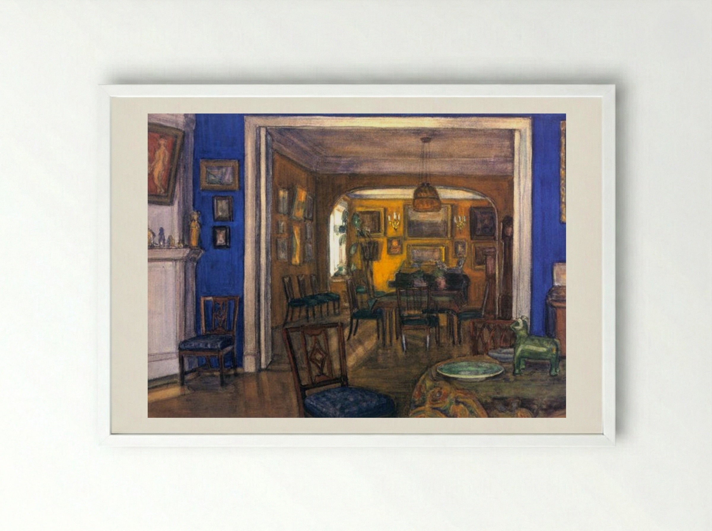 Interieur - Alexandre Benois - Framed Print White