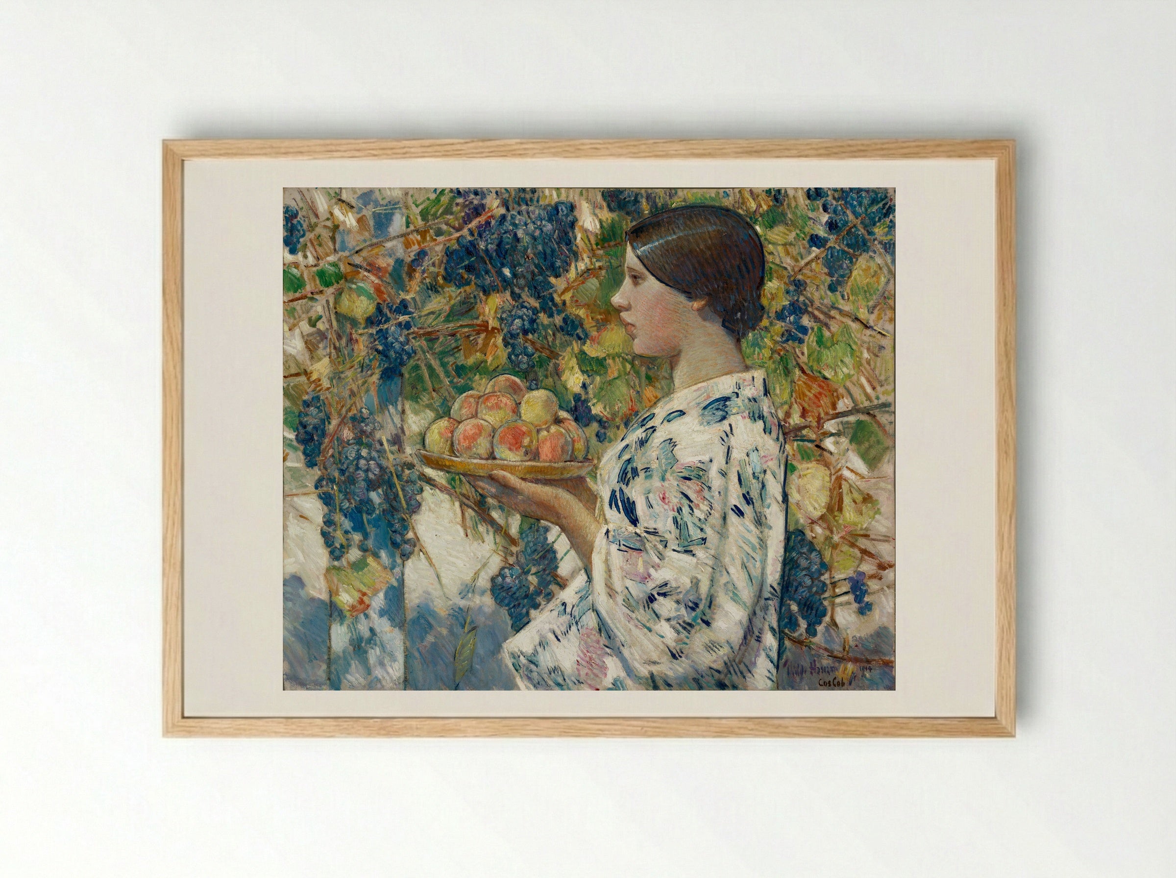 West Indian Girl - Childe Hassam - Framed Print Wood