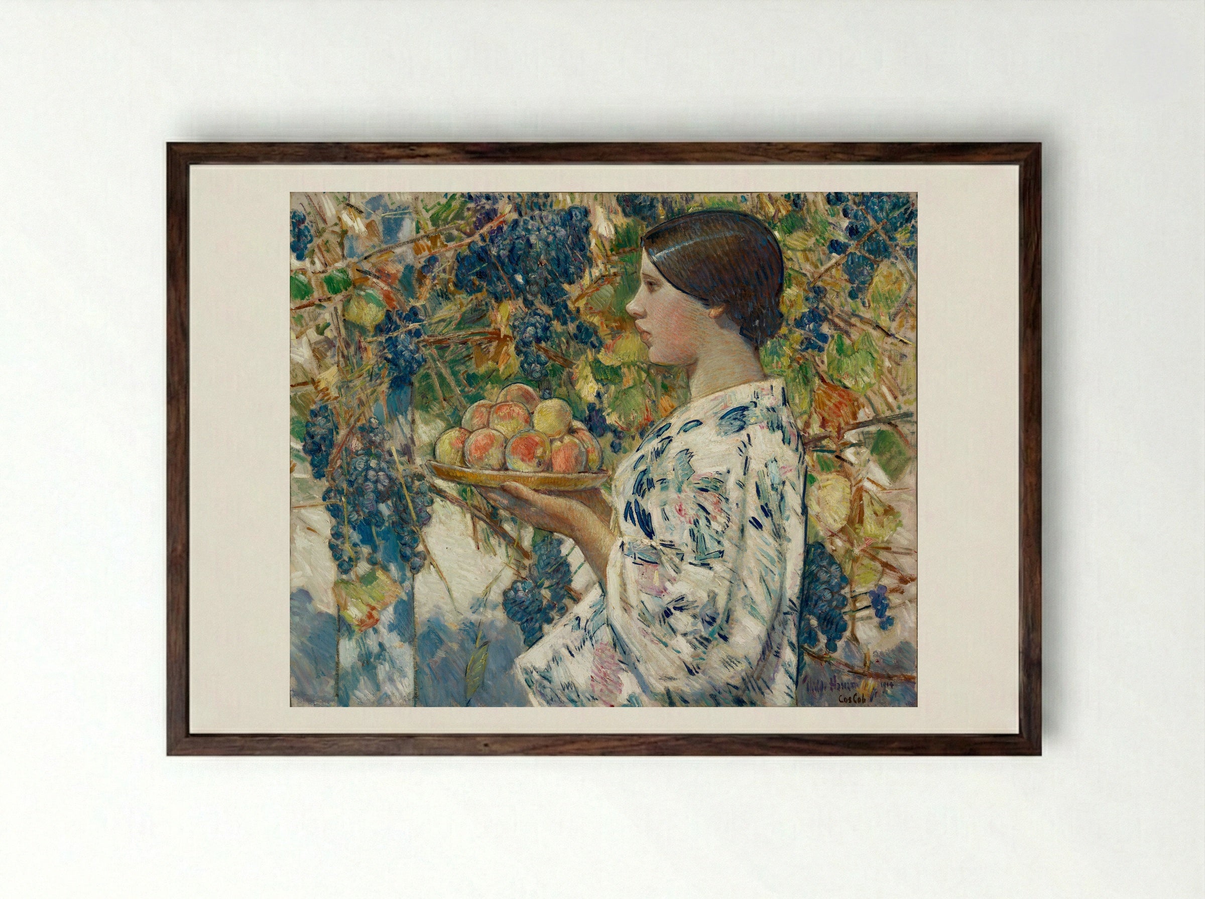West Indian Girl - Childe Hassam - Framed Print Dark Wood
