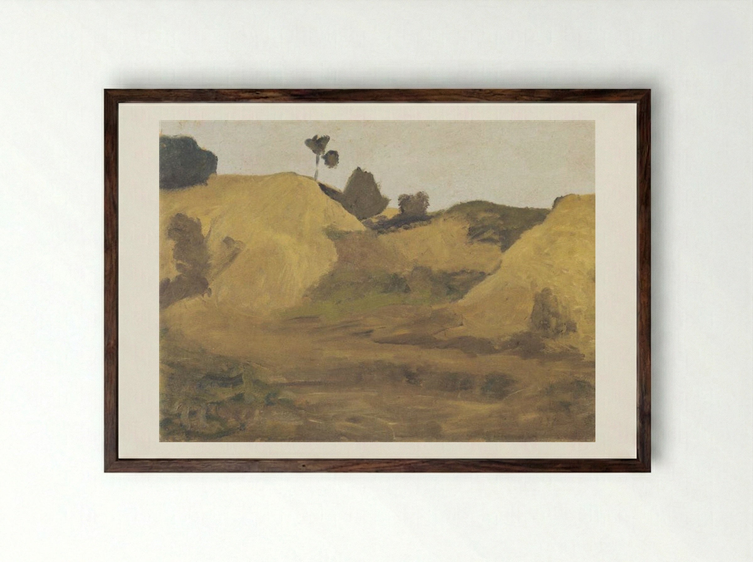 Sand pit at Weyersberg - Paula Modersohn-Becker - Framed Print Dark Wood