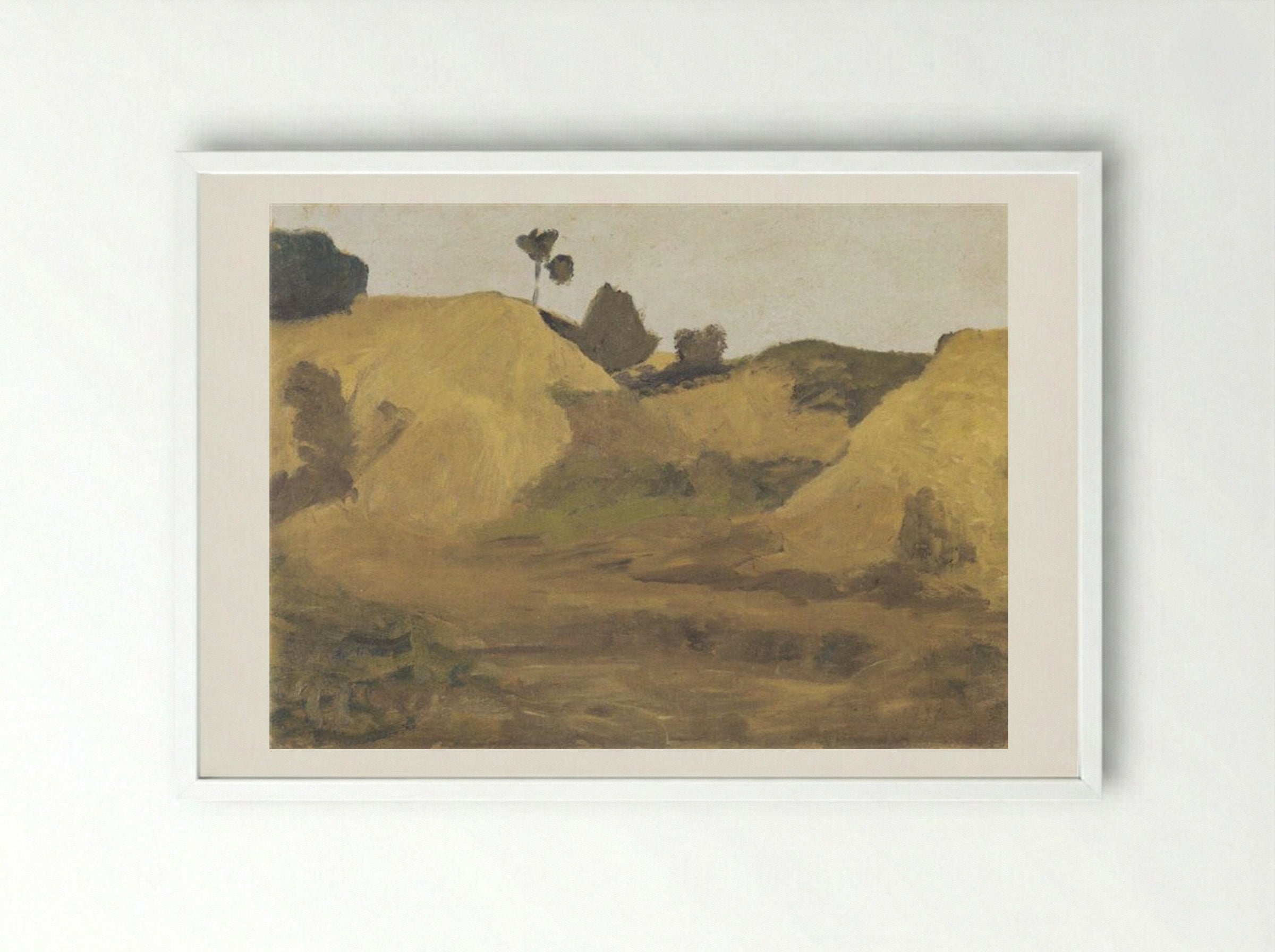Sand pit at Weyersberg - Paula Modersohn-Becker - Framed Print White
