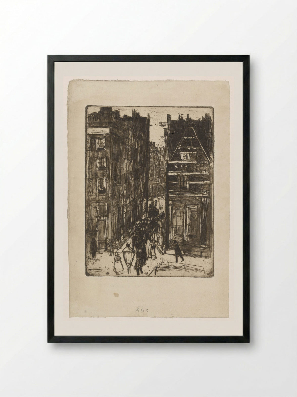 Gasthuismolensteeg in Amsterdam - Isaac Israels - Framed Print Black